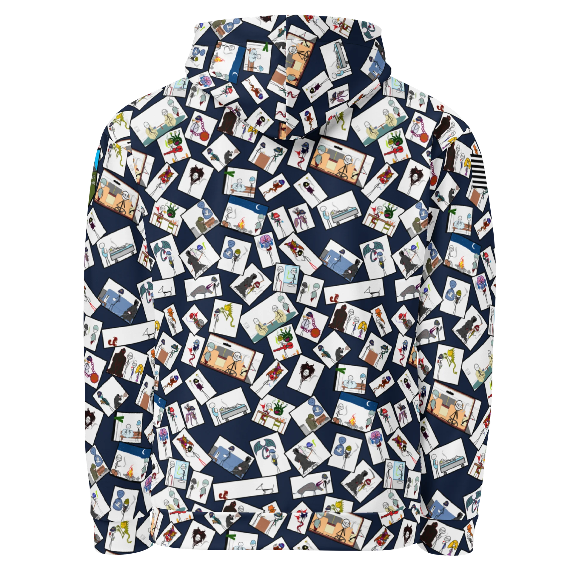 Stick Vet Comic Pannels Hoodie DkBlu product image (3)