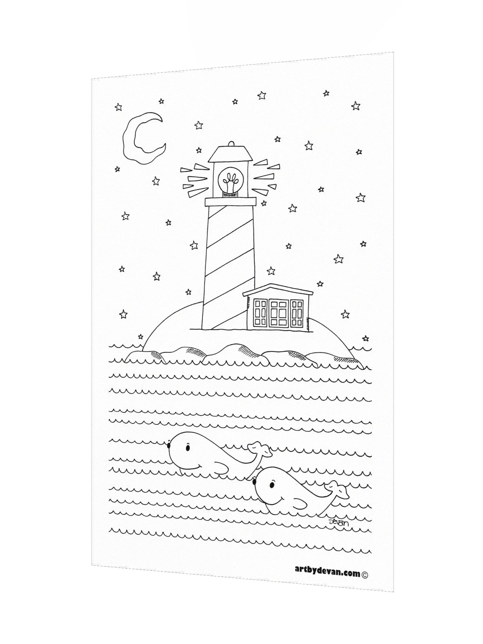 Color Your Own Art: Happy Whales product image (3)