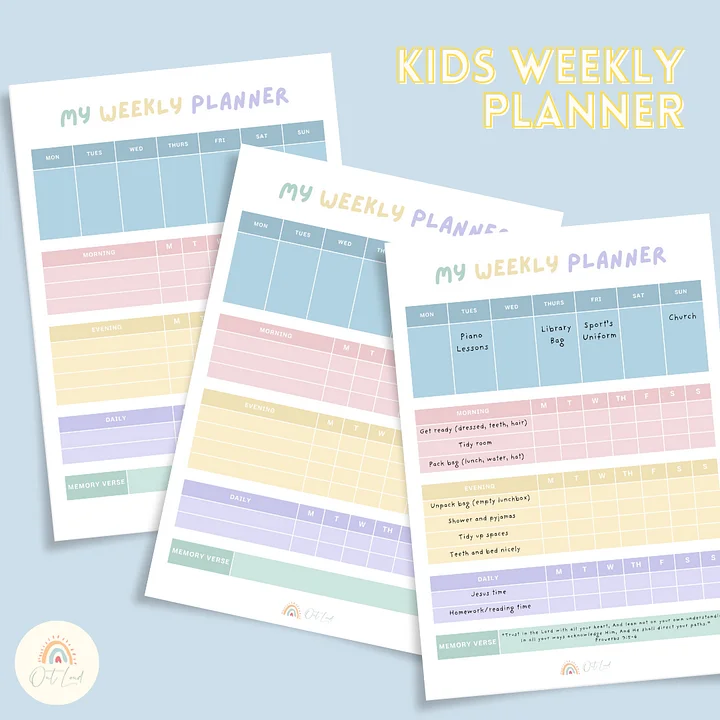Kids Weekly Planner product image (1)