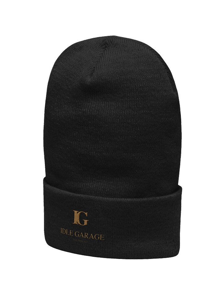 Idle Garage Gold Logo Cuffed Beanie product image (52)