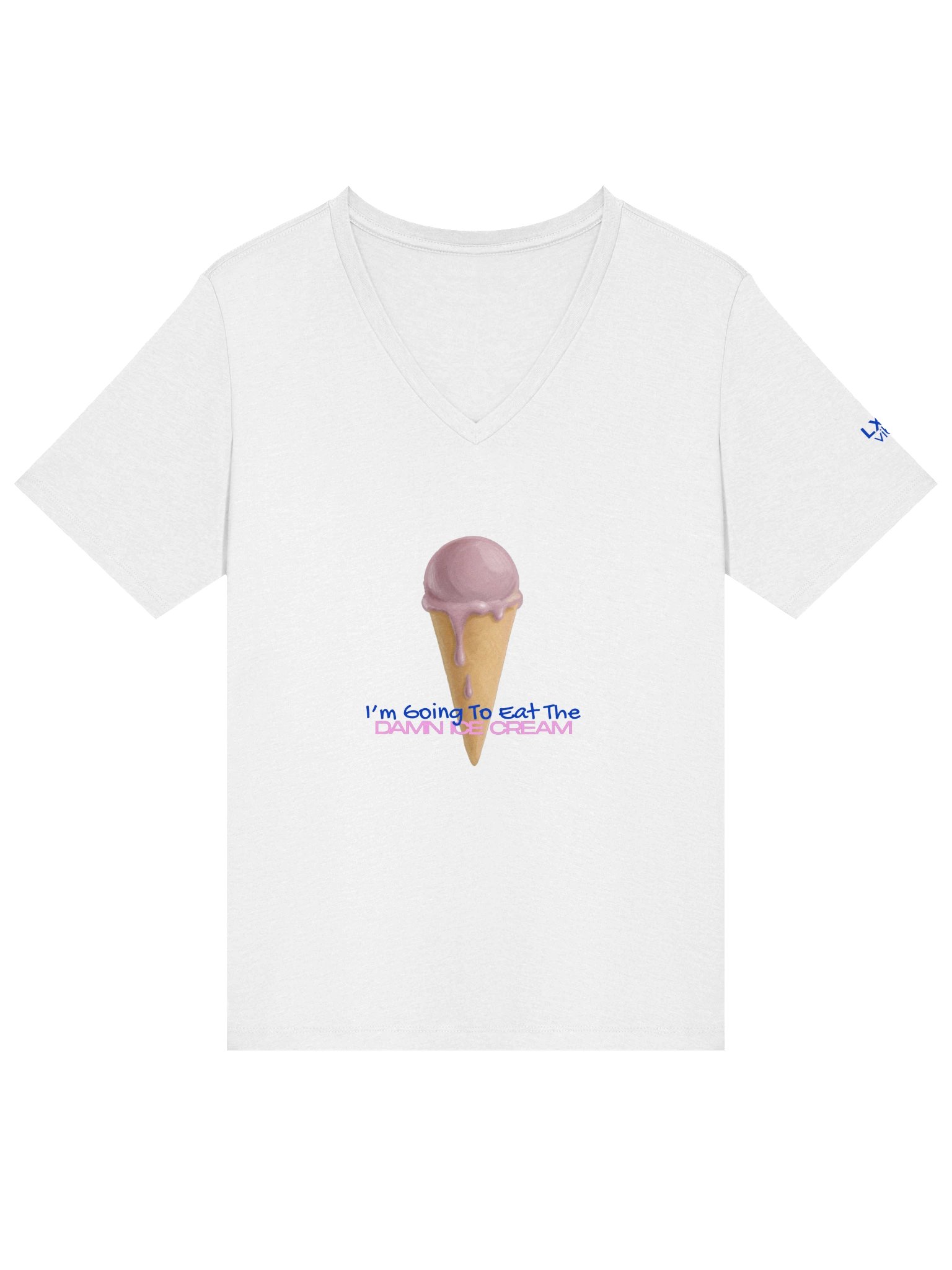 LX Vibes V- Neck T-Shirt Eat The Ice Cream product image (37)