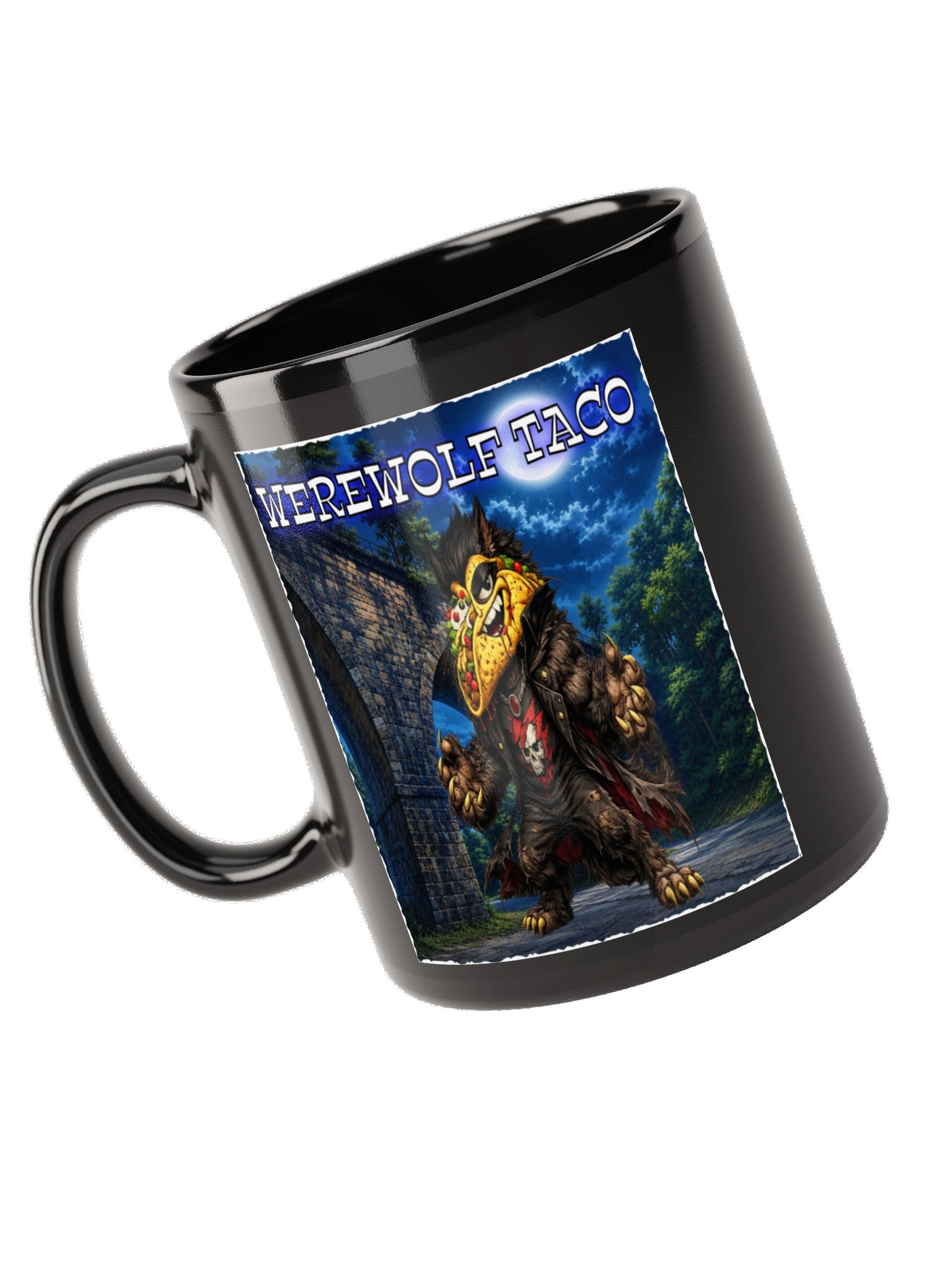 Werewolf Taco Black Glossy Mug - The Taco Family product image (10)