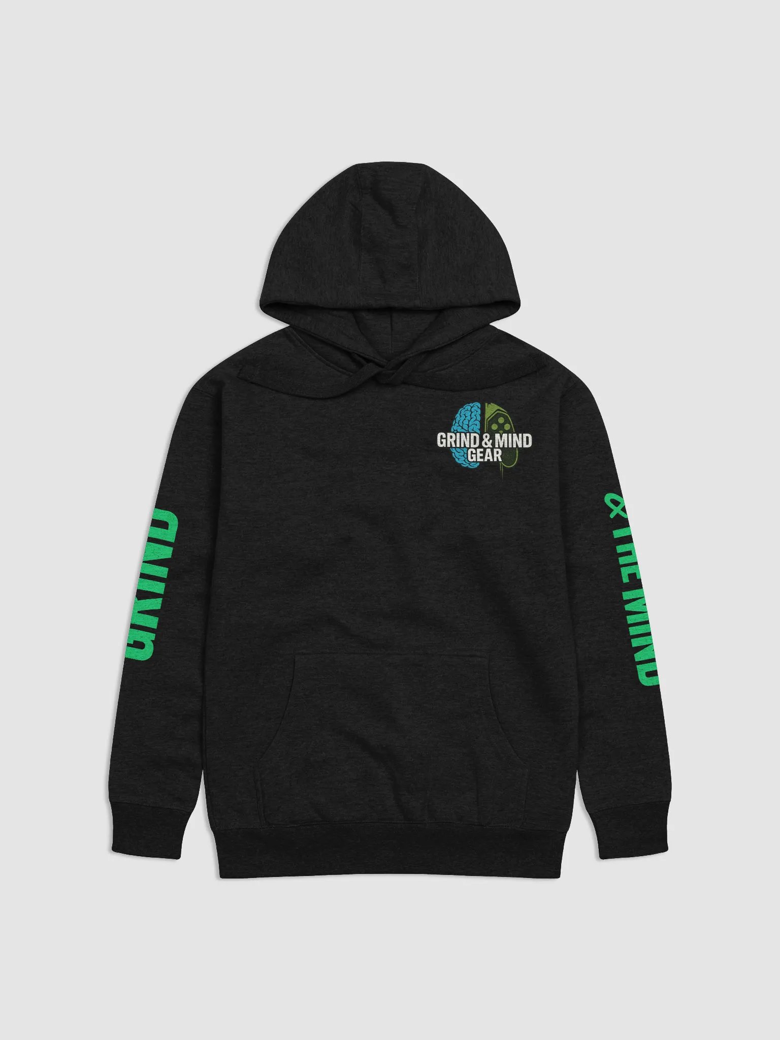 Grind & Mind Gear Logo Hoodie w/ Sleeve Art product image (2)