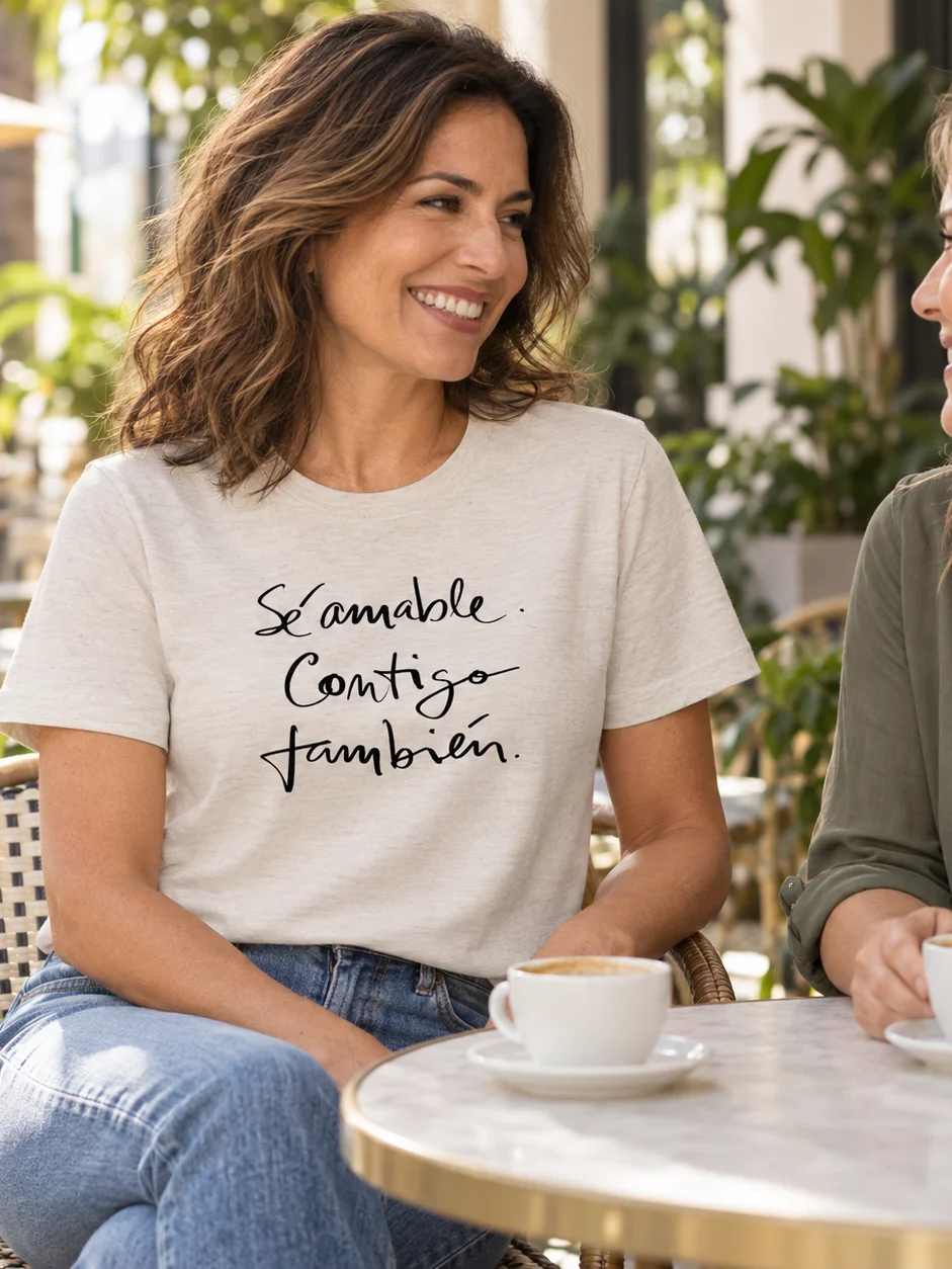 New CombineSelf Love Shirt Spanish Quote Tee Inspirational Apparel Mental Health Gift Self Care Shirt Positive Message Original Handwritten Designd Listing Offer product image (9)
