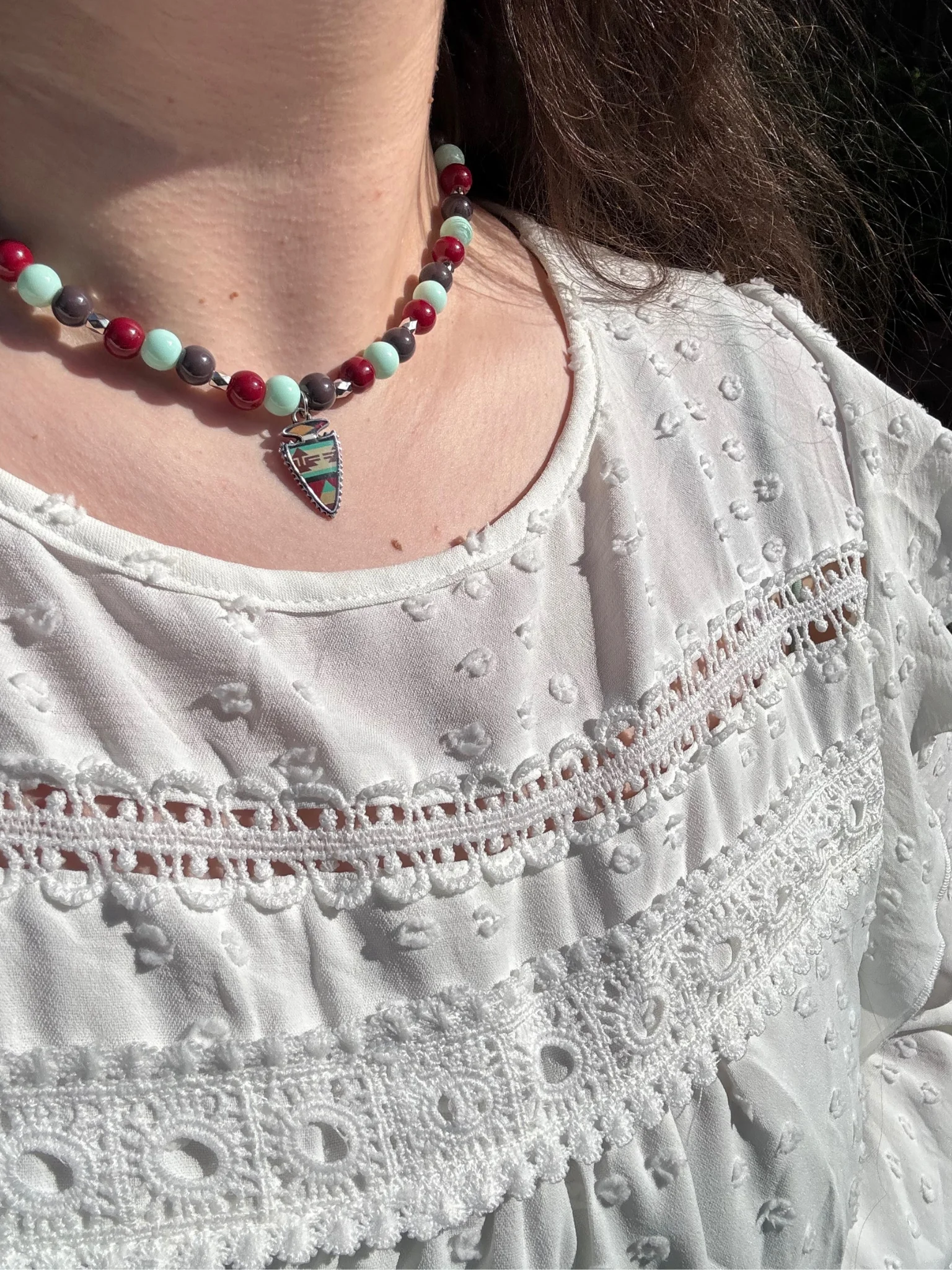 The Cherokee Arrowhead Necklace (Brown) product image (1)