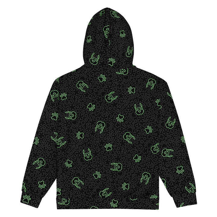 Psych Pattern Zip-Up Hoodie - Night Green product image (2)
