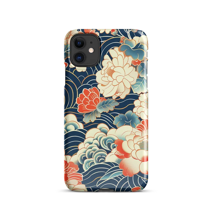 Traditional Japanese Floral iPhone Snap Case - Peony Wave Art Tech Cover product image (28)