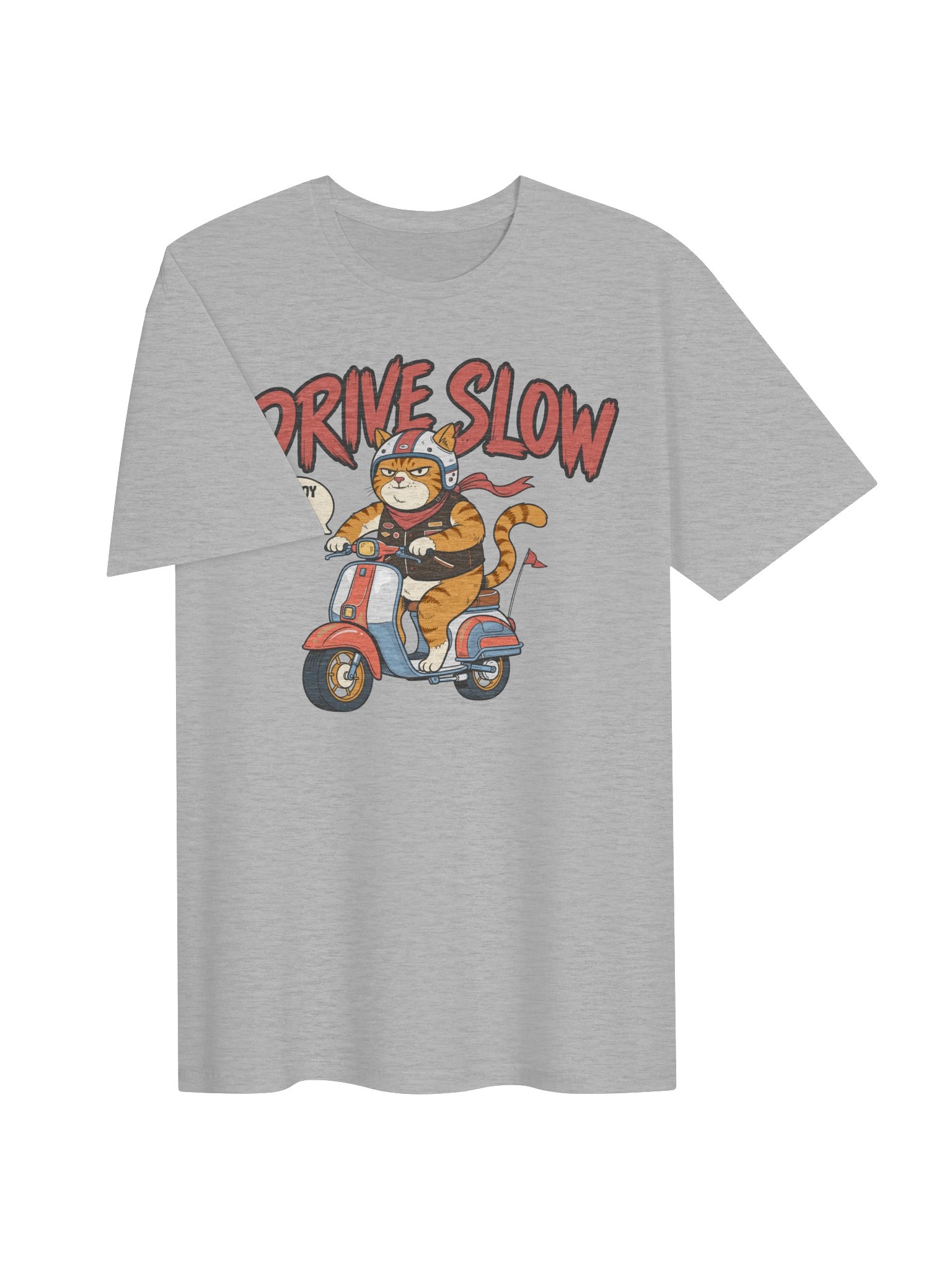 Drive Slow Orange Cat Shirt product image (4)