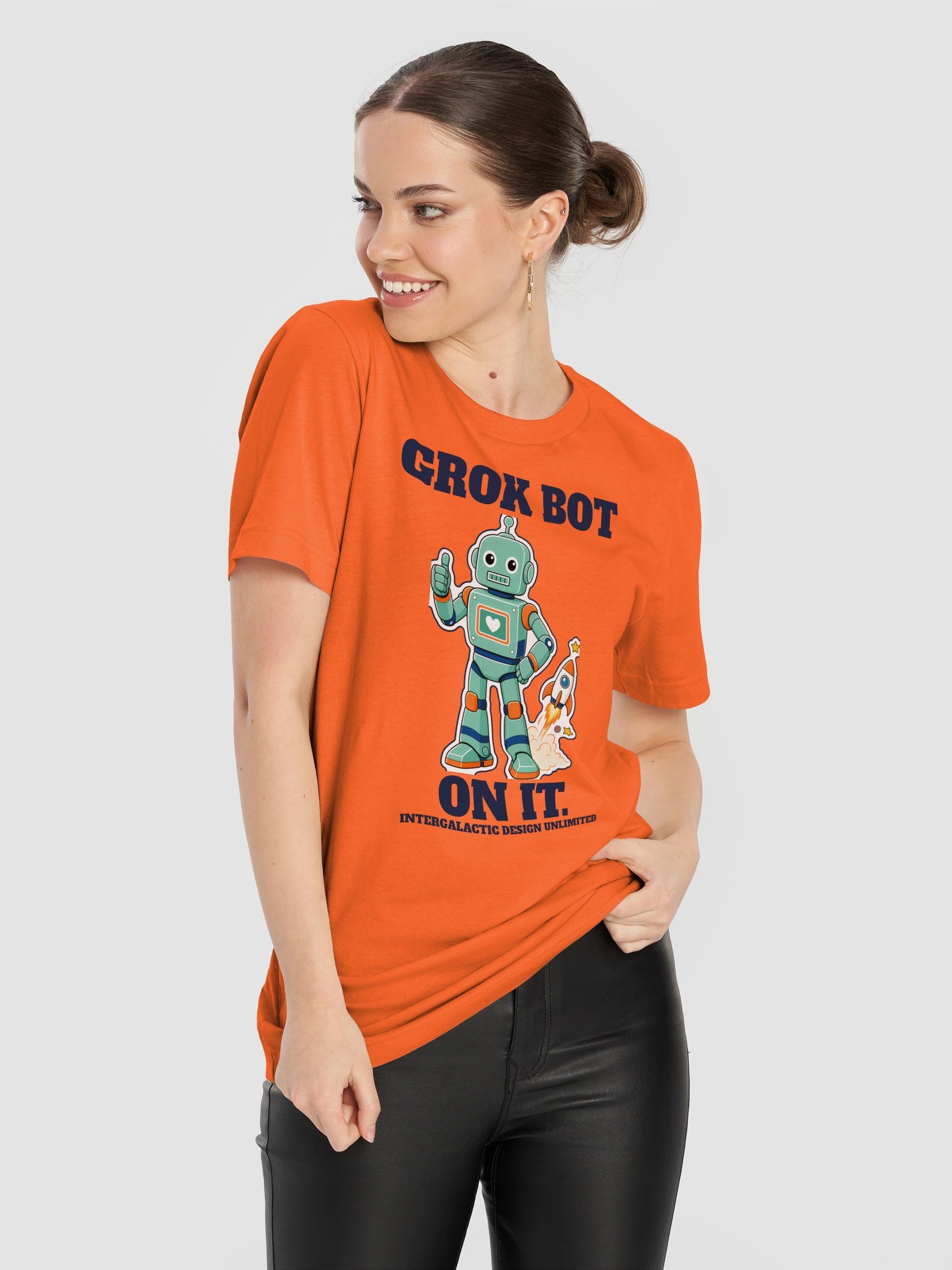 Grok Bot: On It. Retro Robot Tee (Light) product image (11)