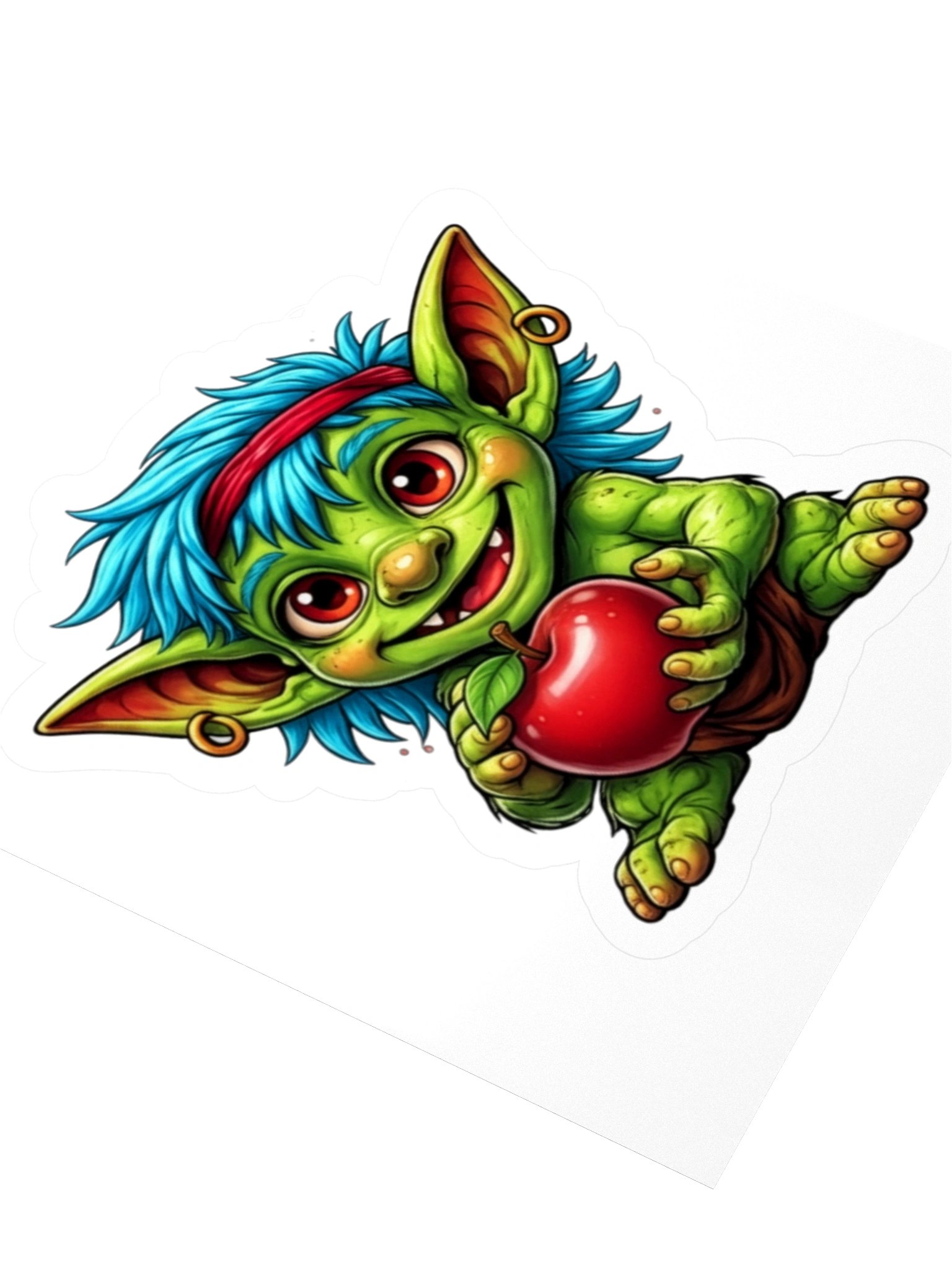 Goblin Apple Smile Kiss Cut Sticker product image (3)