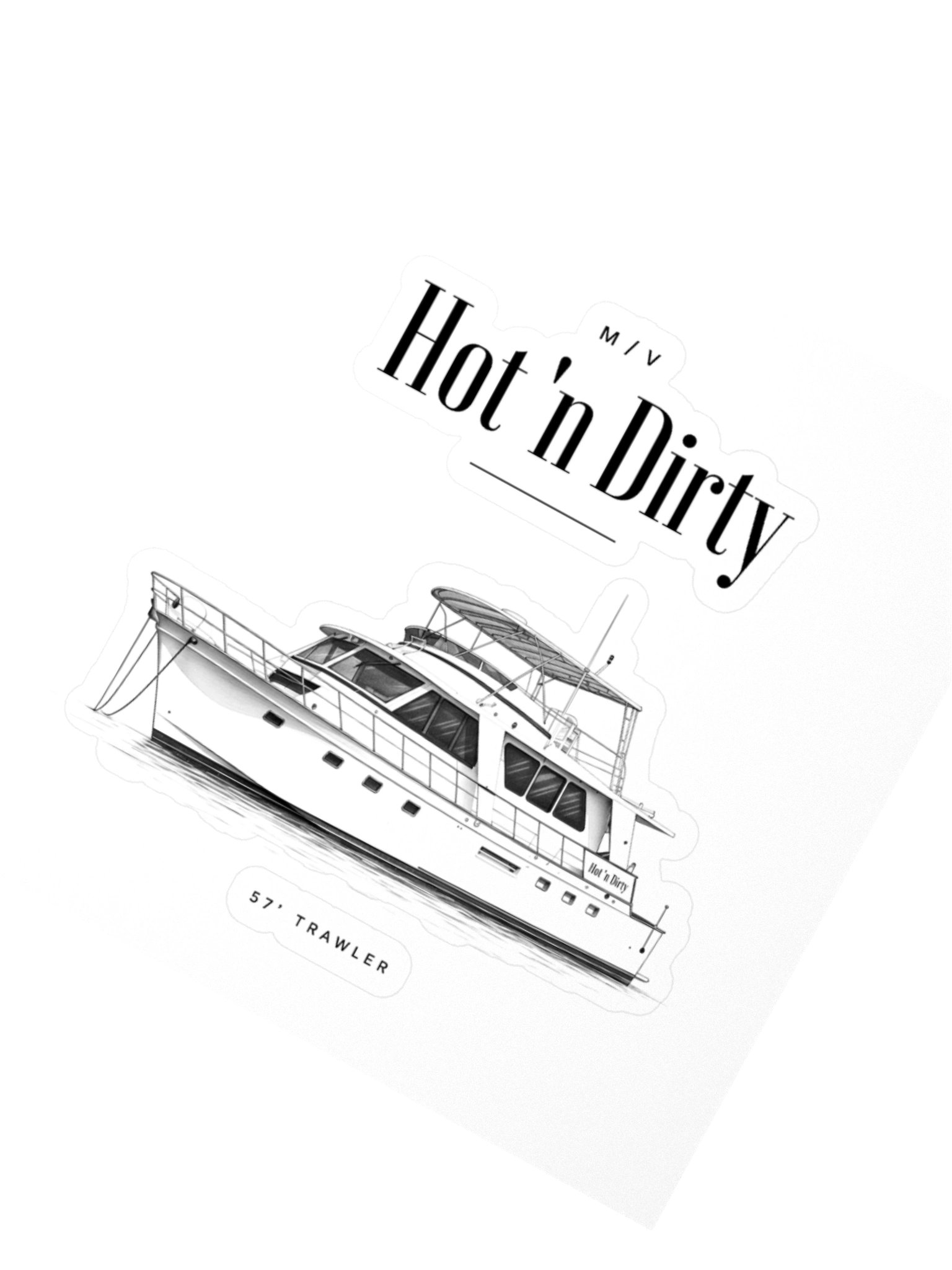 M/V Hot 'n Dirty Boat Sticker product image (4)