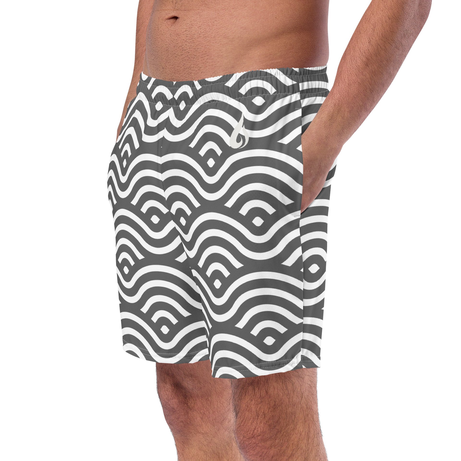 LowkeyFire Wave Pattern Swim Trunks product image (2)