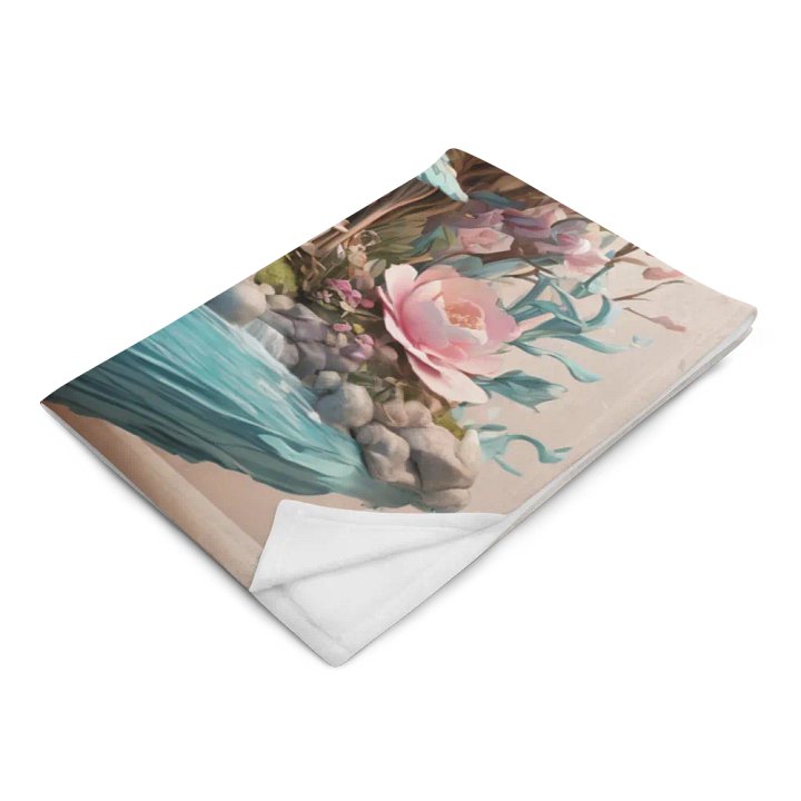 The pink floral hut design throw blanket product image (14)