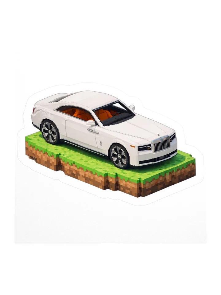 White Rolls Royce Spectre Sticker (Pixel, Retro, Minecraft) product image (1)