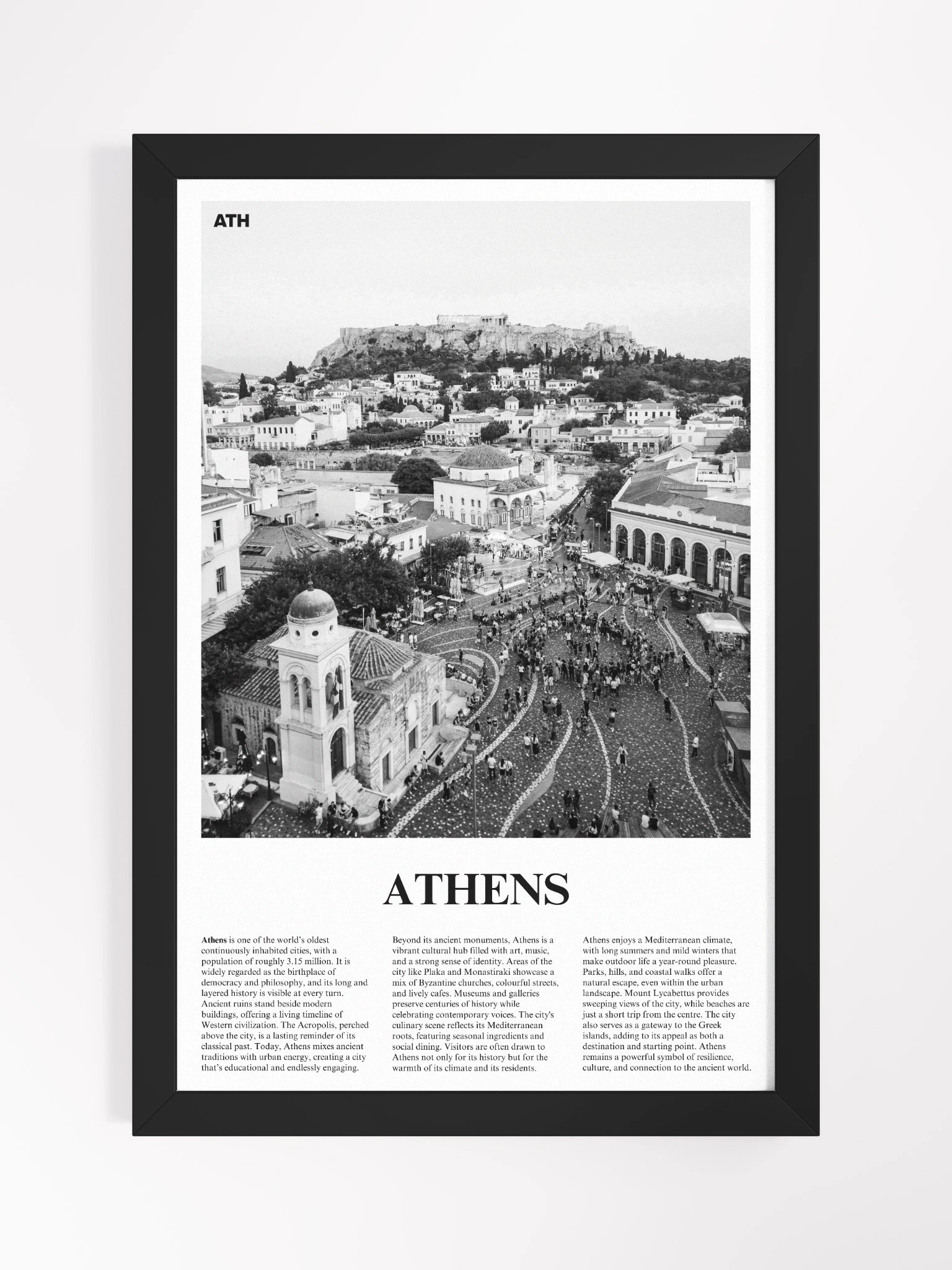 Athens 01 Newspaper Poster | Framed product image (5)
