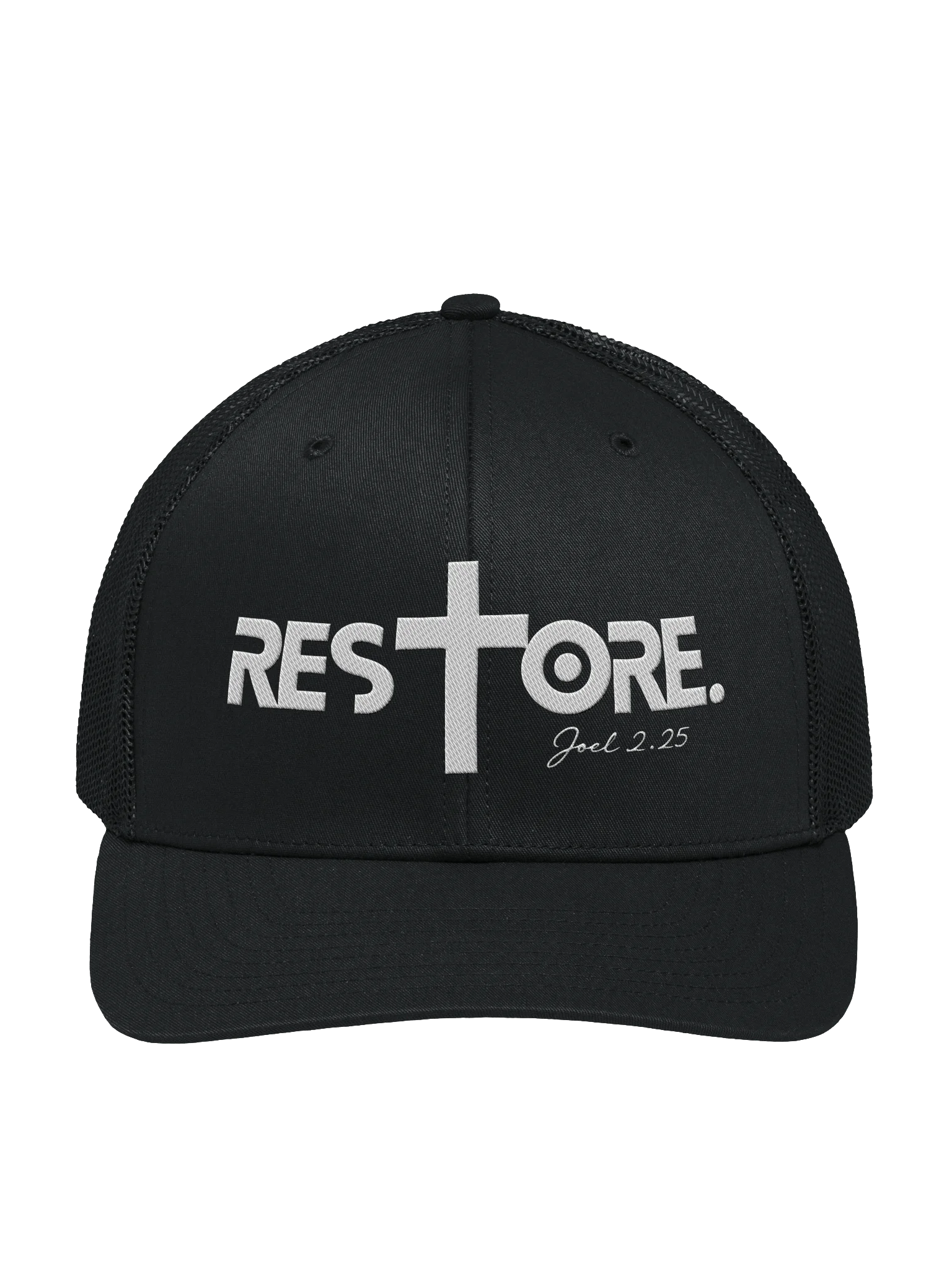 RESTORE™ Trucker Hat | Joel 2:25 Christian Snapback | Faith-Inspired Mesh Cap | Scripture Apparel product image (28)