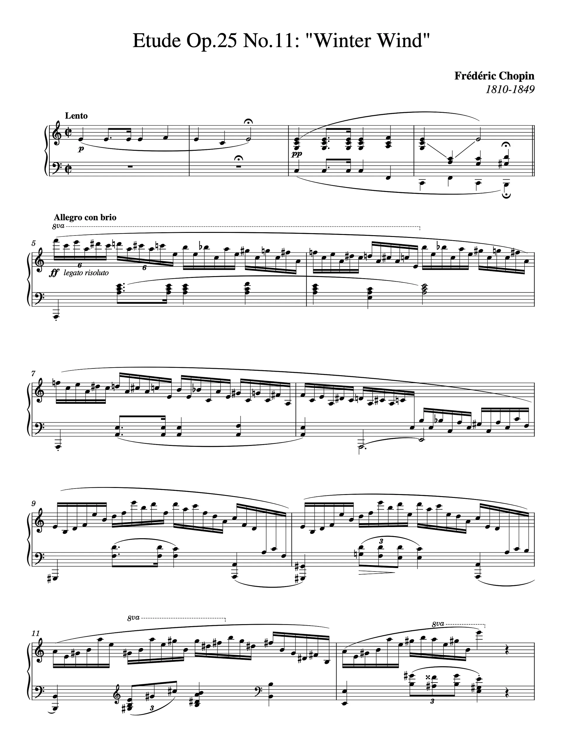 Étude in A Minor, Op. 25, No. 11 “Winter Wind” product image (1)