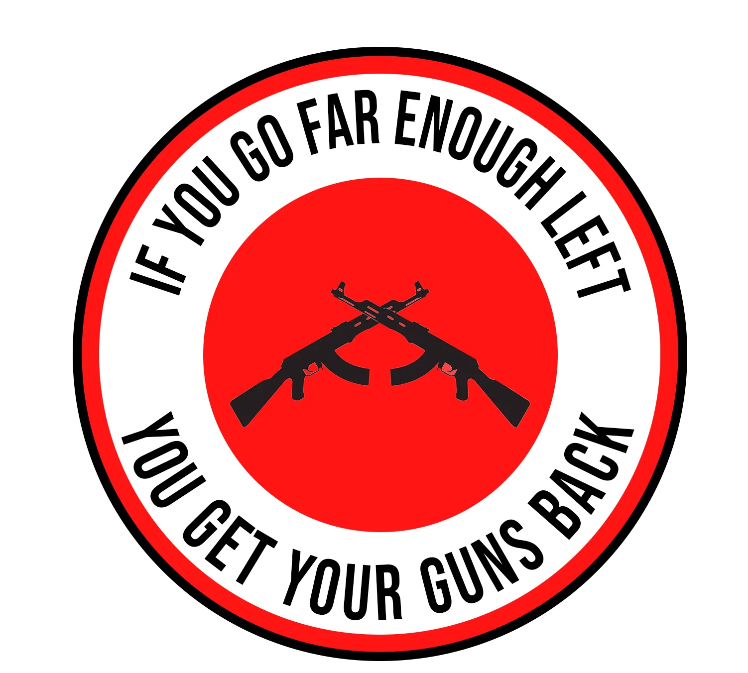 Far Enough Left Sticker product image (1)