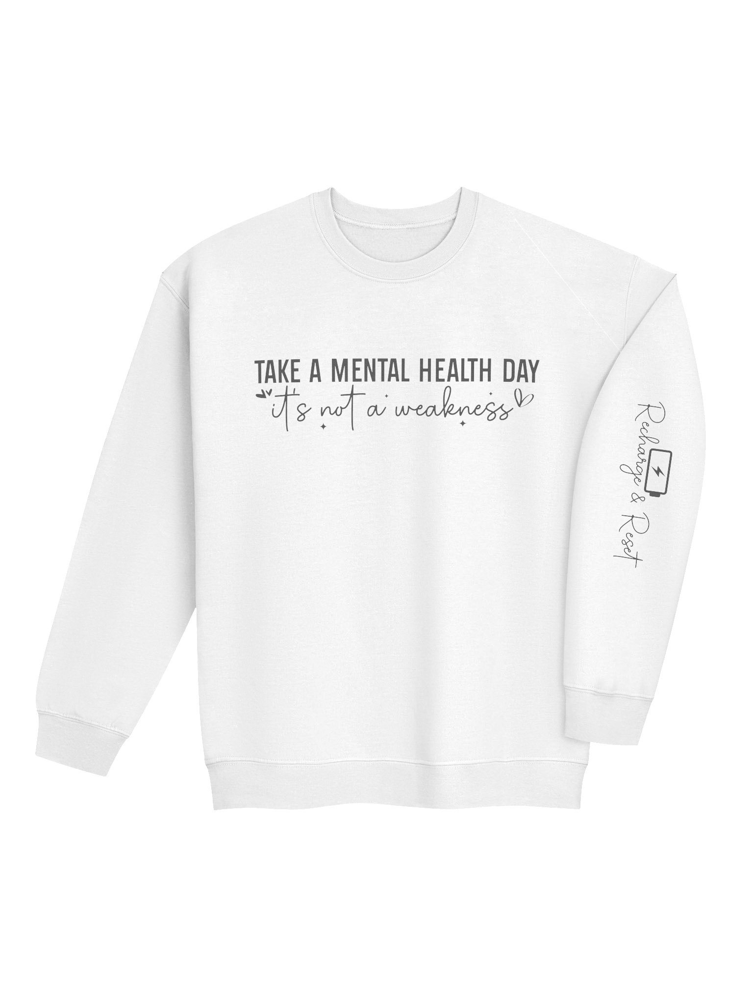 Take A Mental Health Day- It's Not Weakness Mental Health Awareness Sweatshirt product image (36)