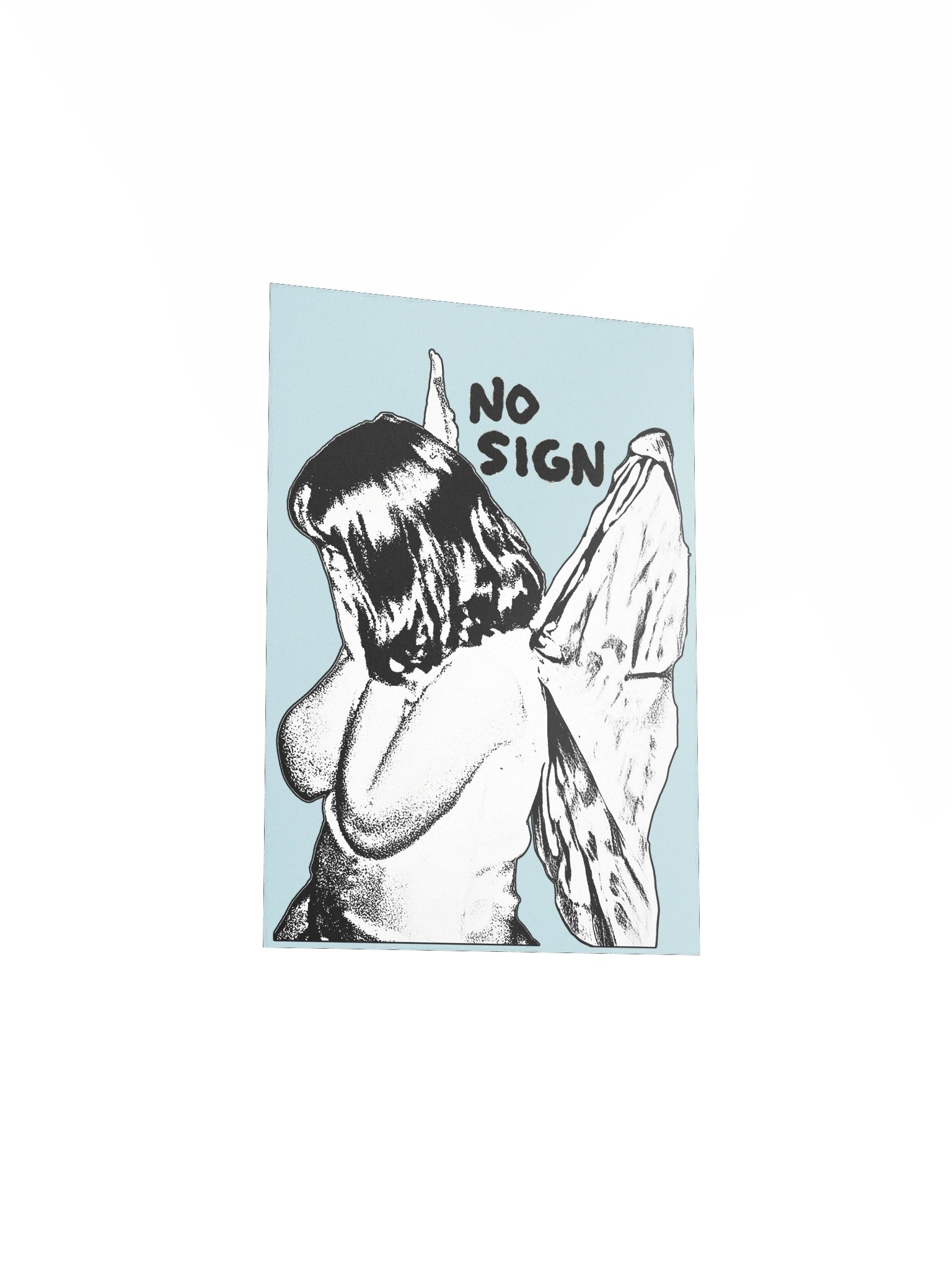 "NO SIGN" blue poster product image (15)
