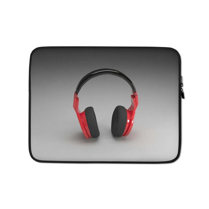 Rhythm Red Over-Ear Headphones & Apple Laptop Sleeve – Stylish Protection & Premium Sound 🎧 product image (1)