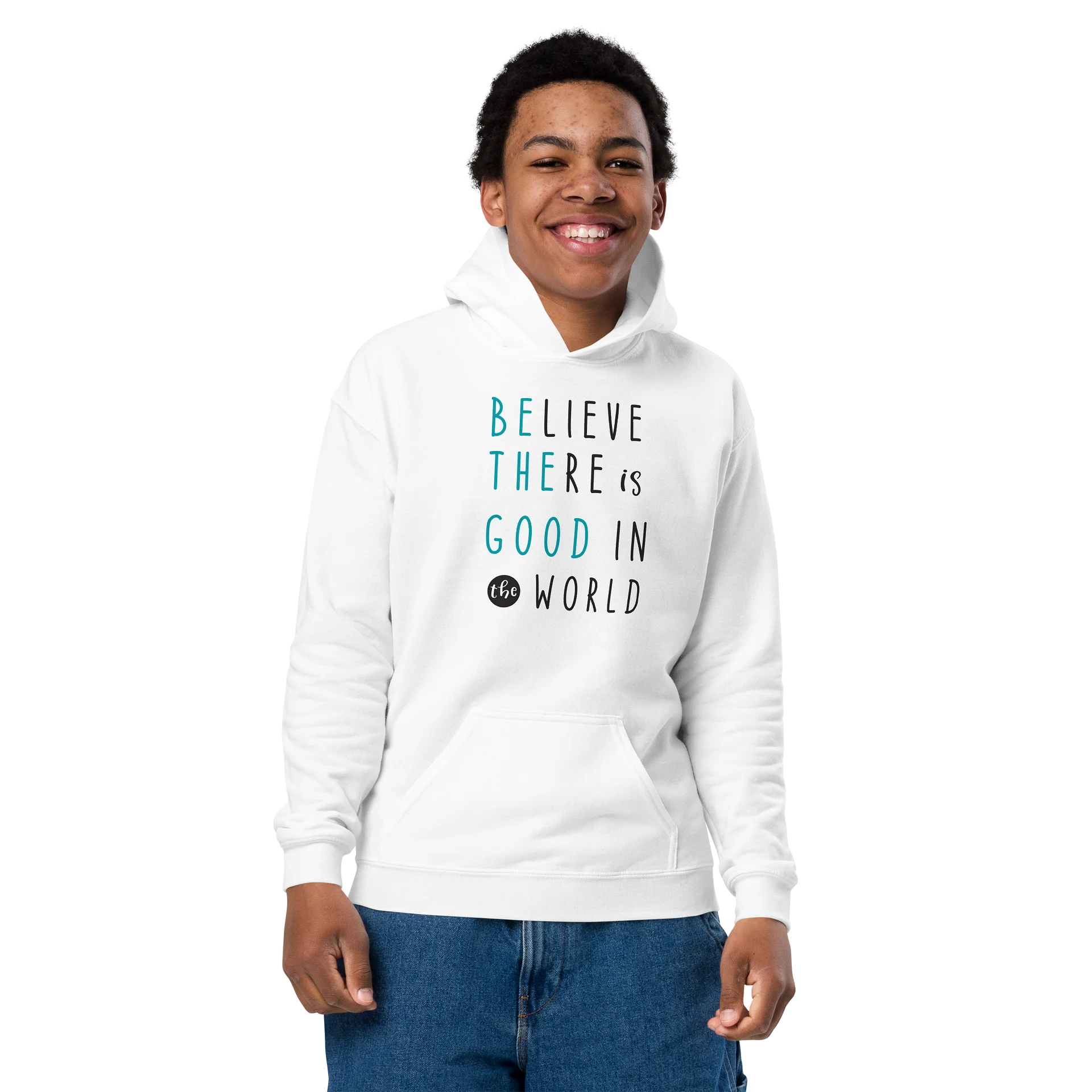 Believe There Is Good in the World Youth Heavy Blend Hoodie product image (6)