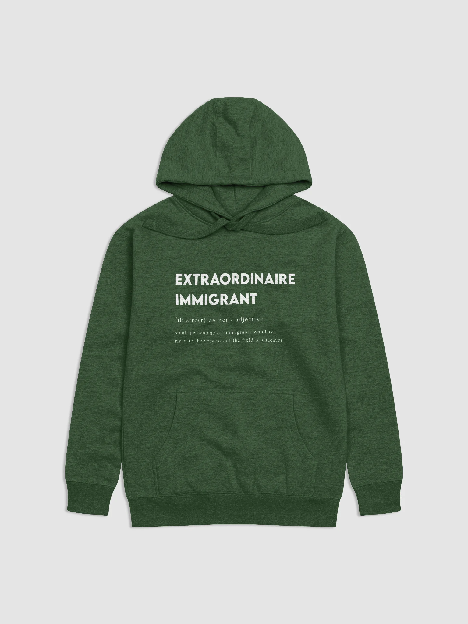 EXTRAORDINAIRE IMMIGRANT HOODIE GREEN product image (2)