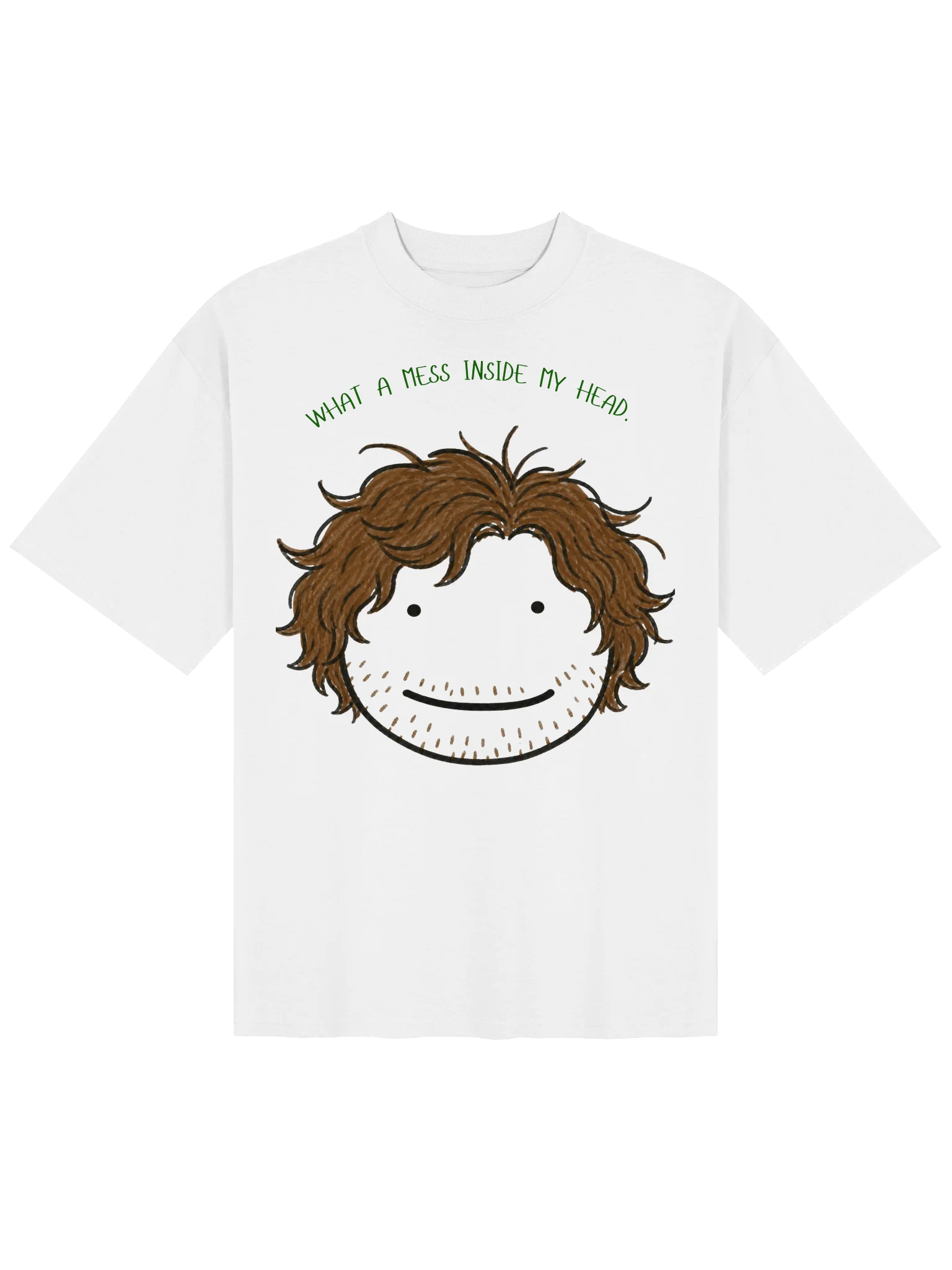 WHAT A MESS INSIDE MY HEAD. OVRSIZED TEE. product image (1)