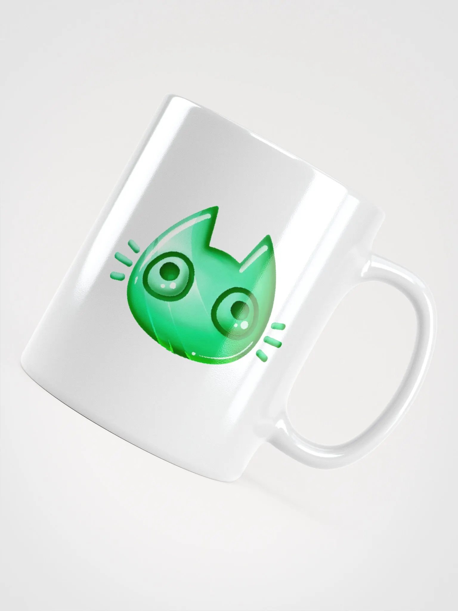 Green Cat Face Mug product image (4)