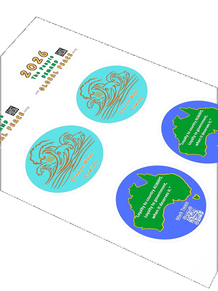 Orange Wave - Loyalty 2 country Sticker Sheet product image (2)