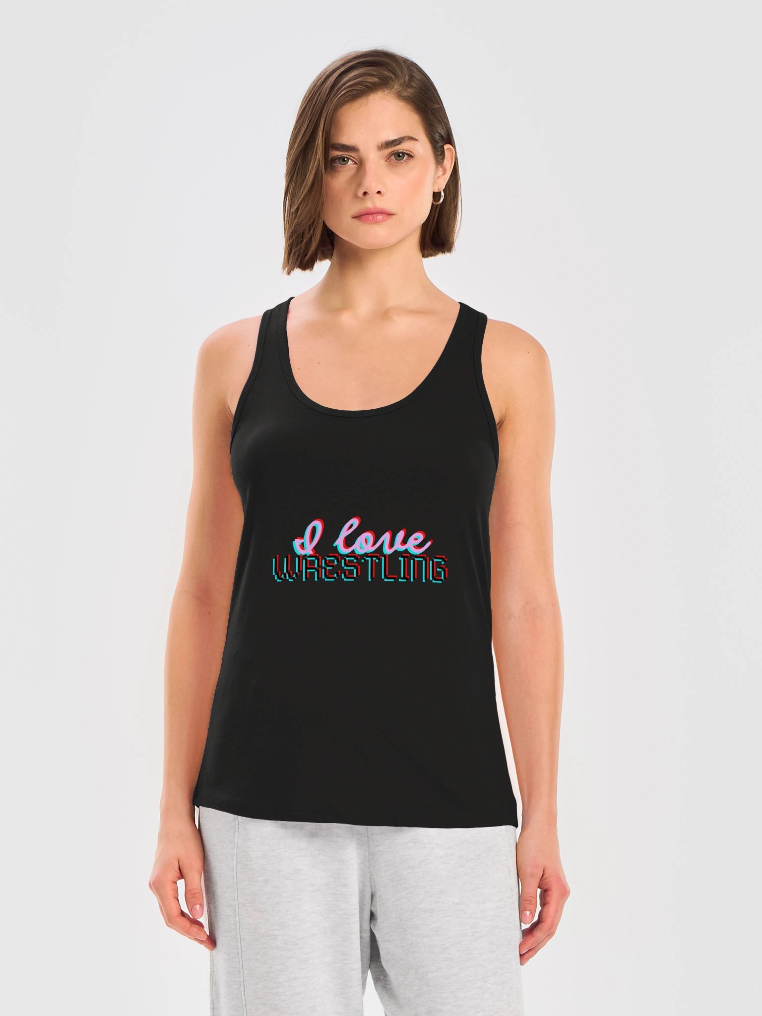I Love Wrestling Glitch Racerback Tank product image (18)