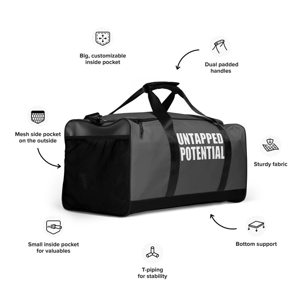 Untapped Potential Gray Duffle Bag product image (10)