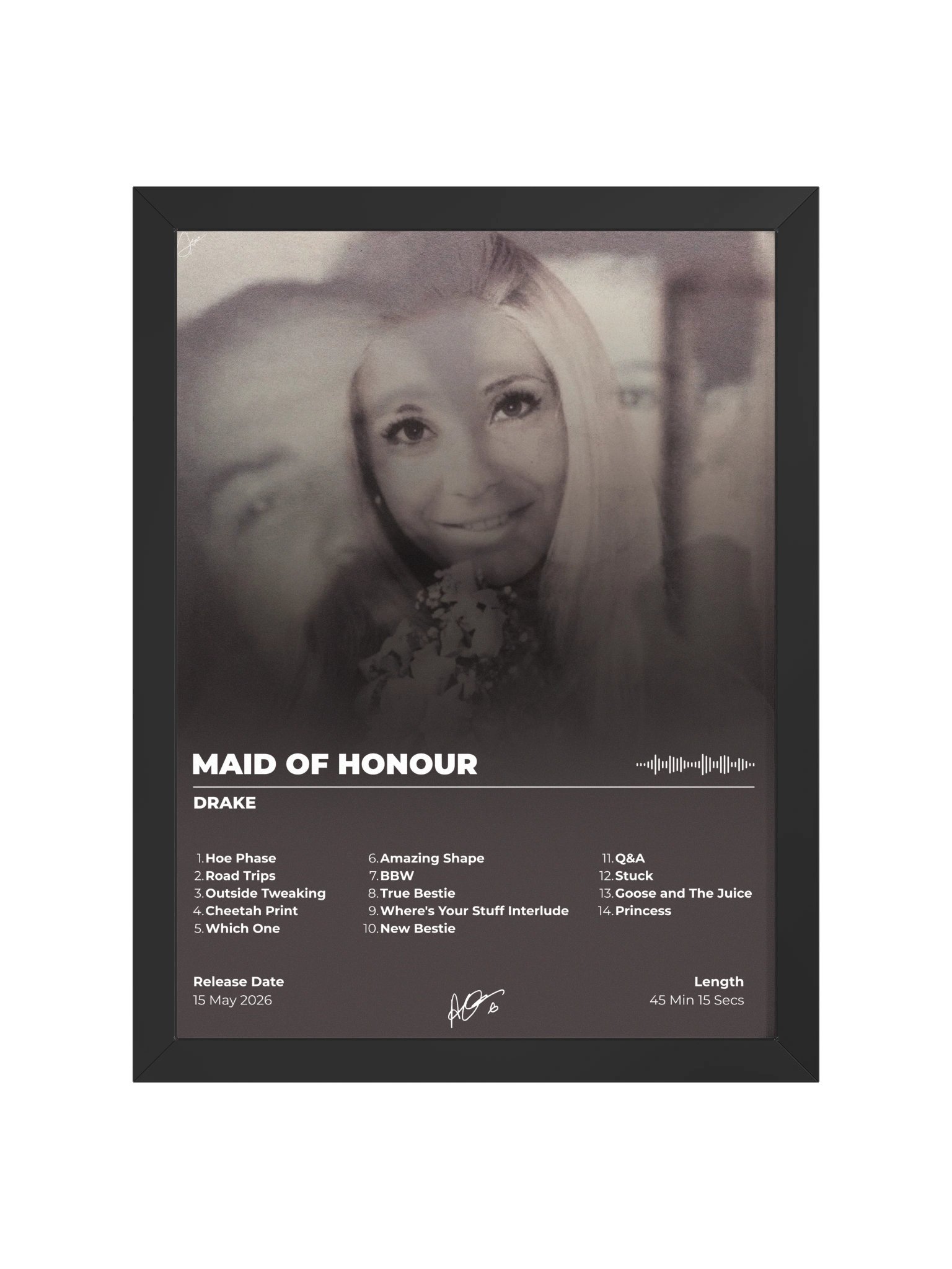 MAID OF HONOUR Drake Framed Poster product image (1)