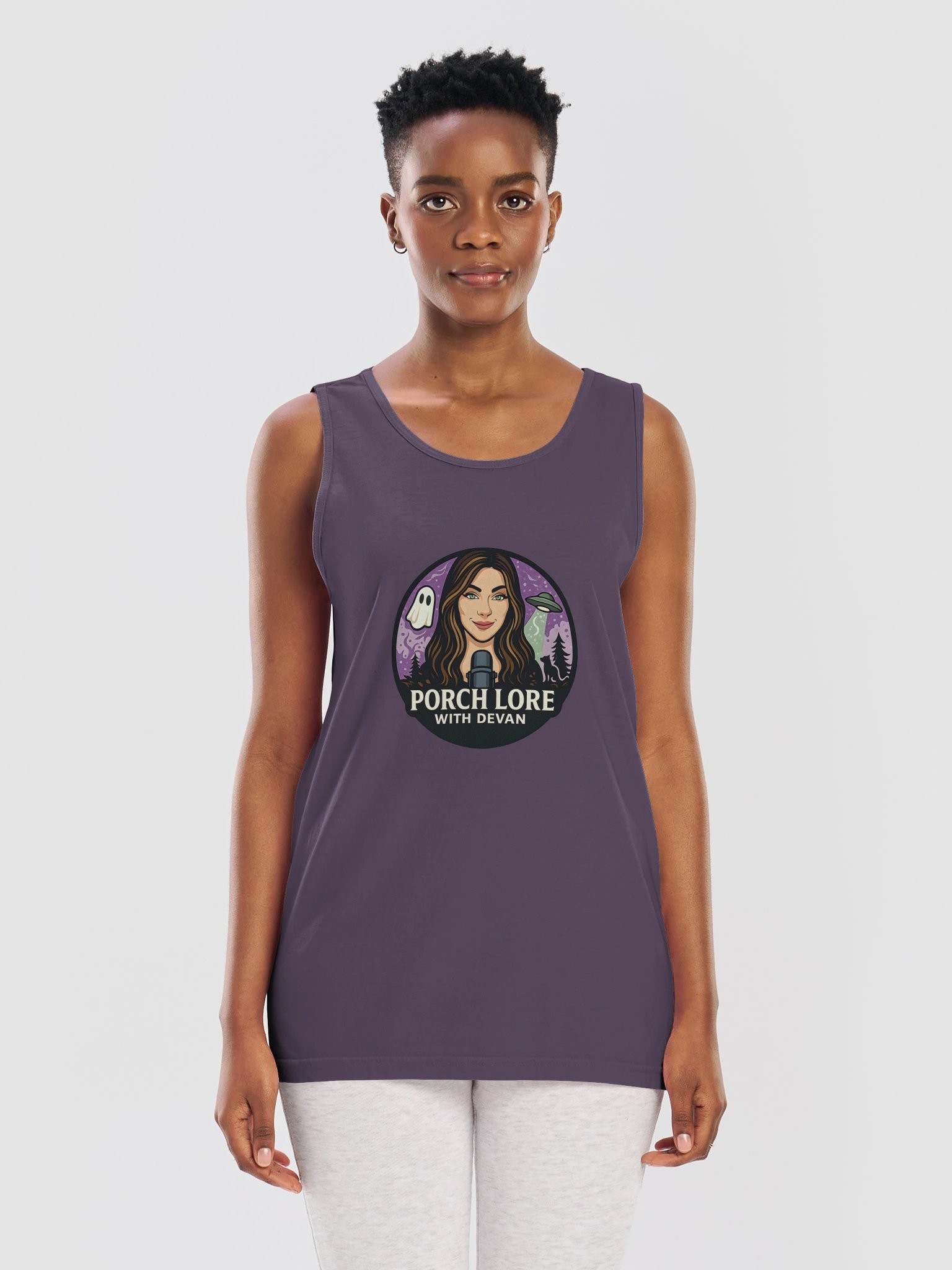 PORCH LORE DEVAN LOGO UNISEX GARMENT DYED TANK TOP product image (55)