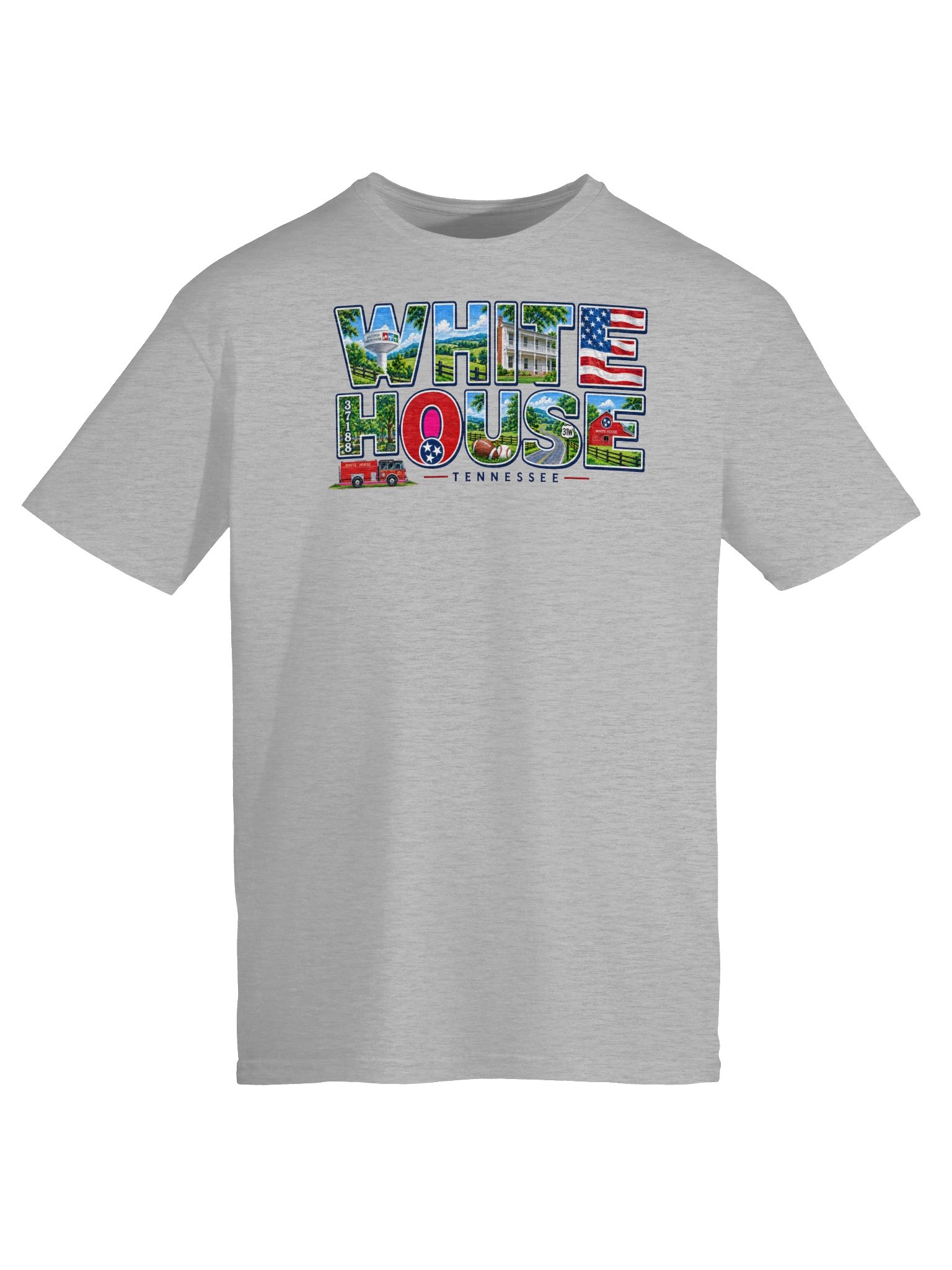 Mural & Main White House, Tennessee Mural T-Shirt product image (5)