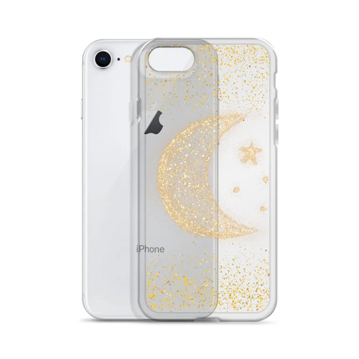 Golden Glitter Crescent iPhone Case product image (2)