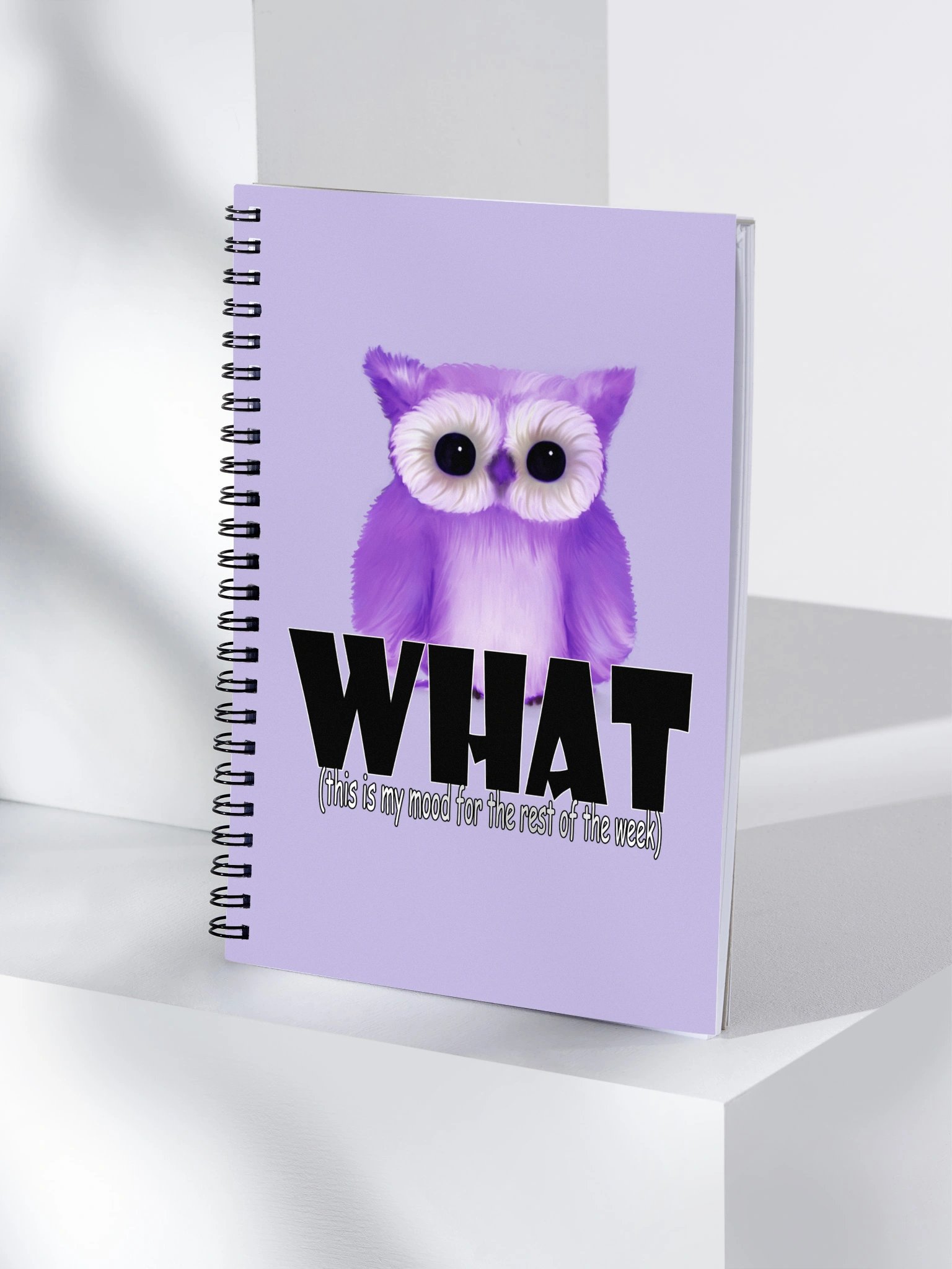 Owl "WHAT" Spiral Notebook product image (4)