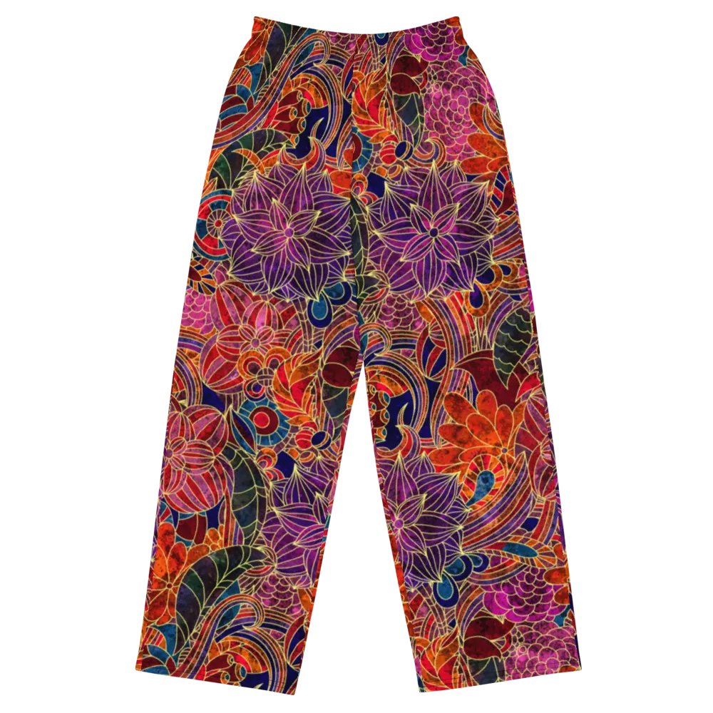 Golden Floral Wideleg Pants product image (2)