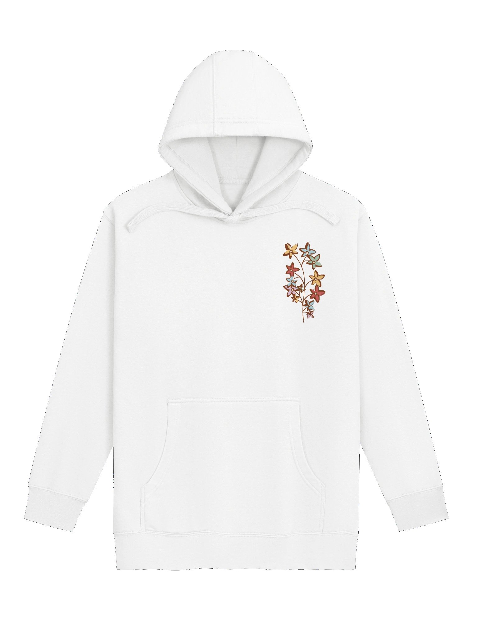 Floral Wreath Hoodie | Retro 70s Flower Power Front & Back Design product image (1)
