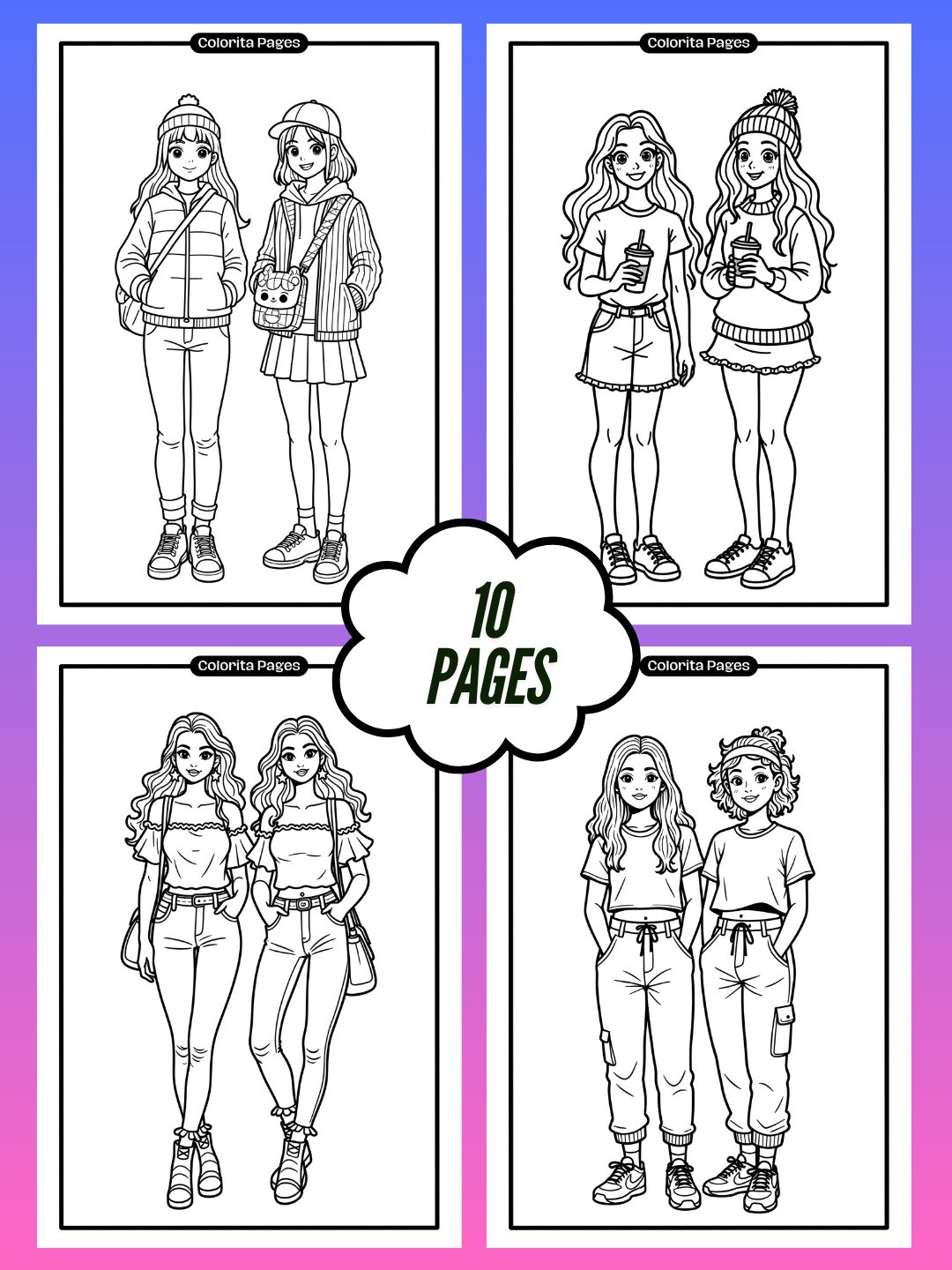 Colorita Girls - Coloring Pages product image (1)