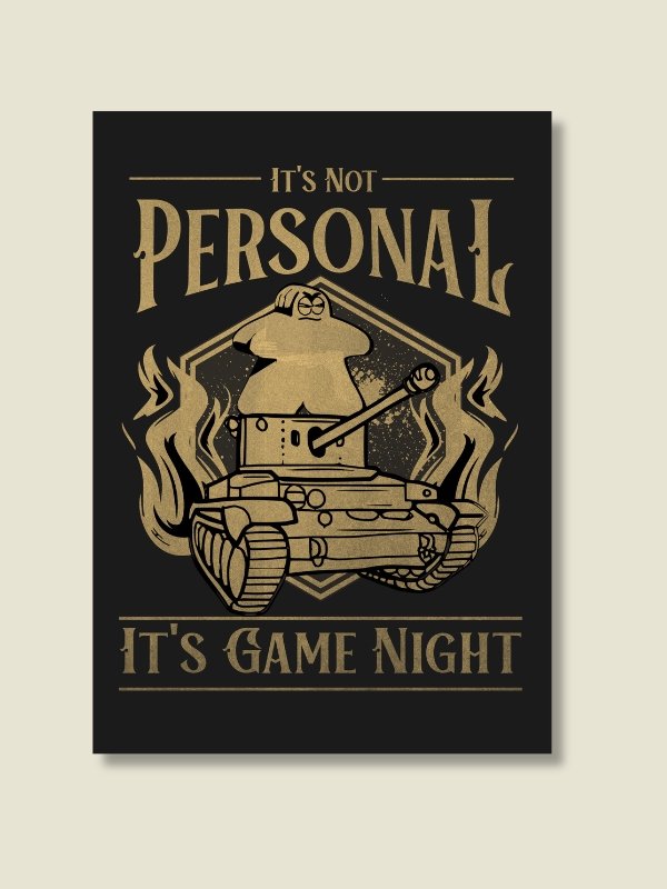 Meeple Soldier Game Night Board Game Room Poster - UNFRAMED product image (1)