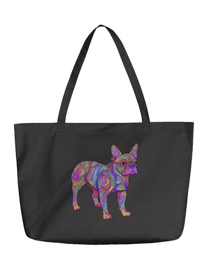 Groovy Frenchie #1 - Eco-conscious Organic Cotton Tote product image (1)