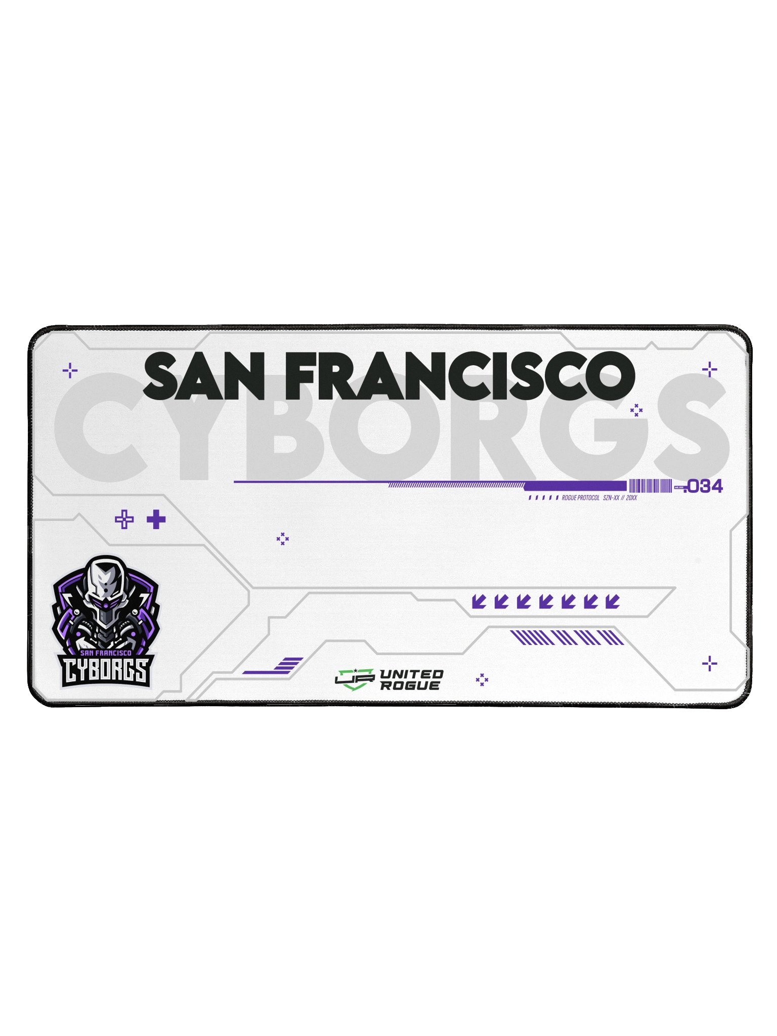San Francisco Cyborgs White Desk Mat product image (1)