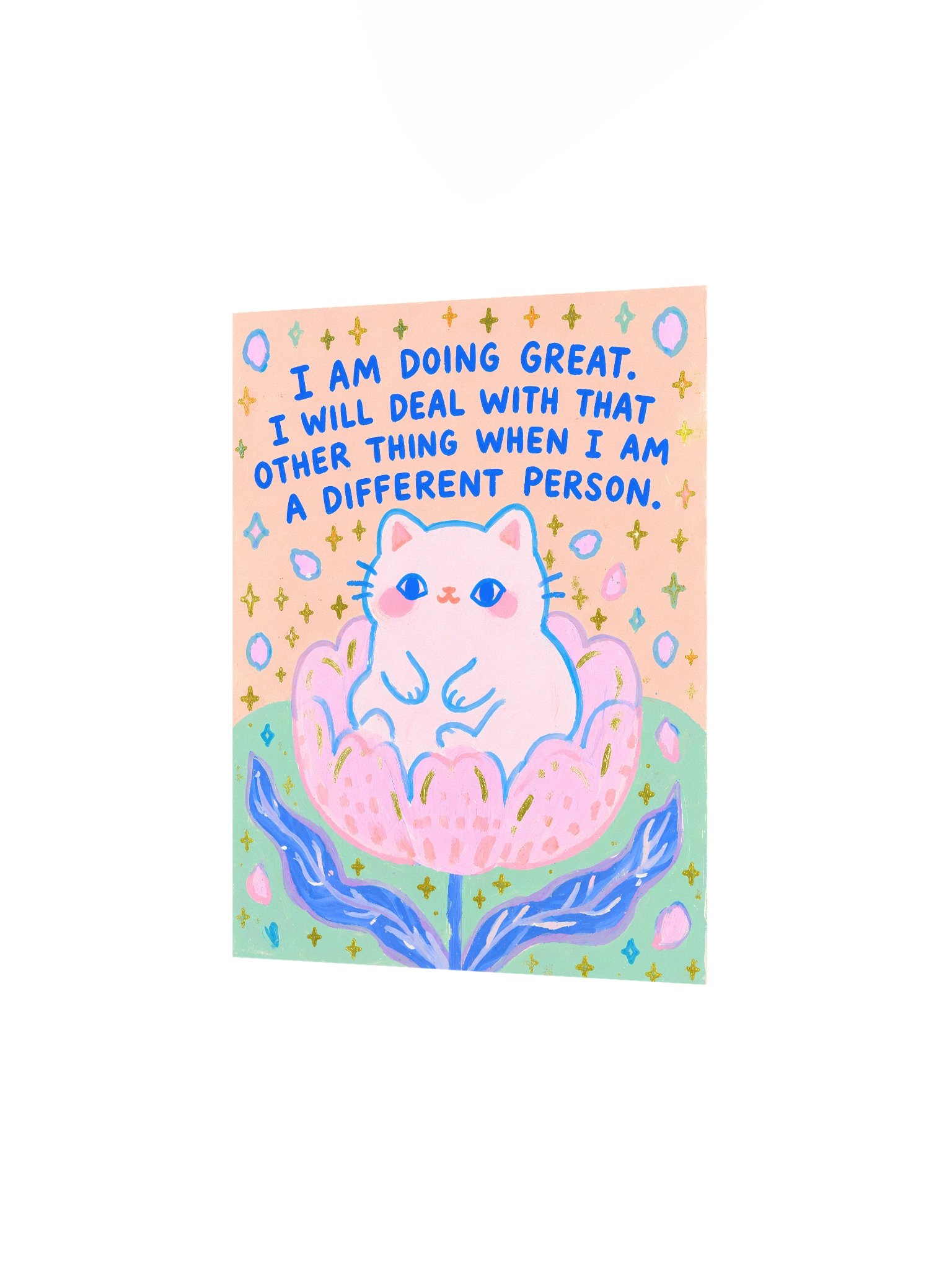 I Am Doing Great Pink Cat Poster product image (6)