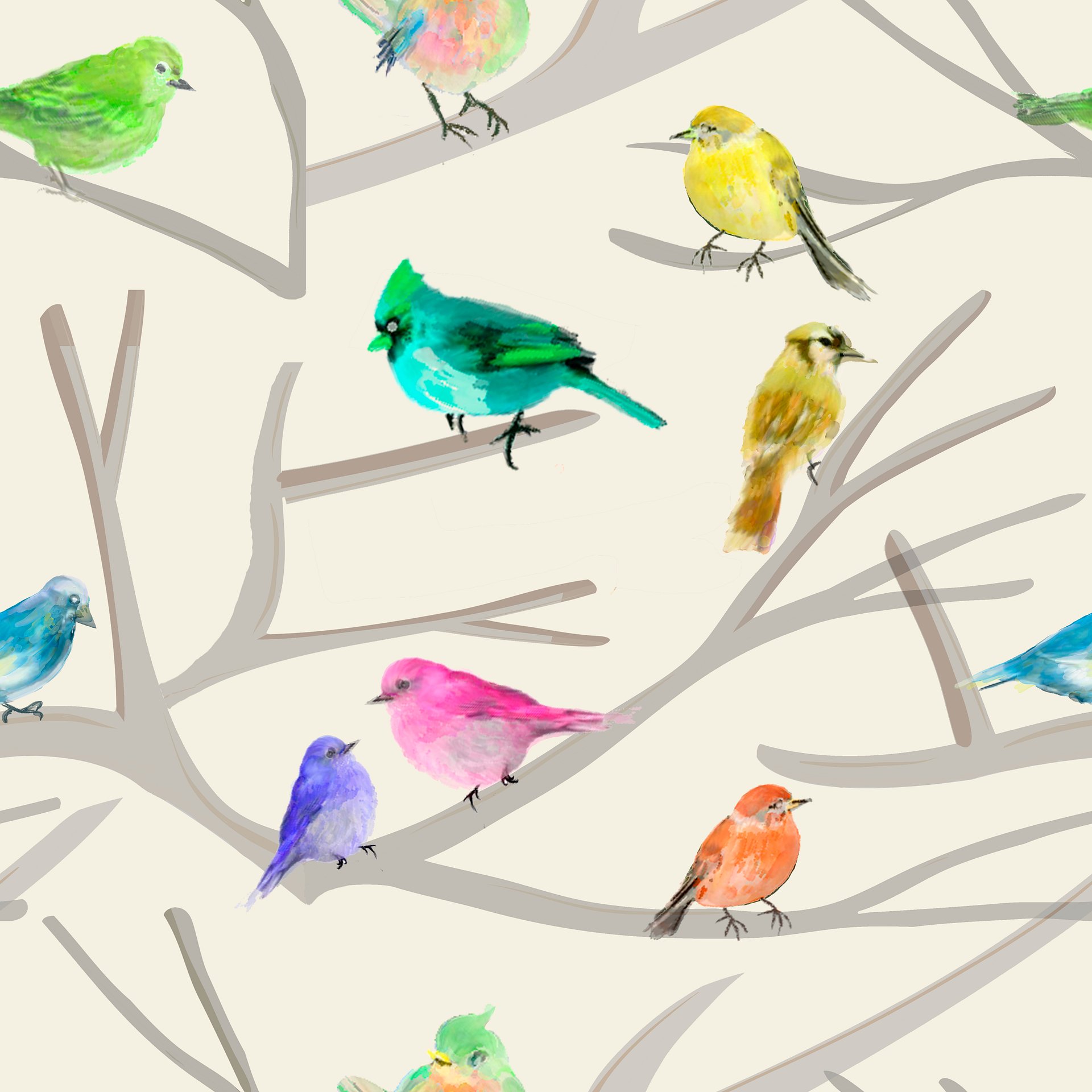 Pájaros en las ramas product image (1)