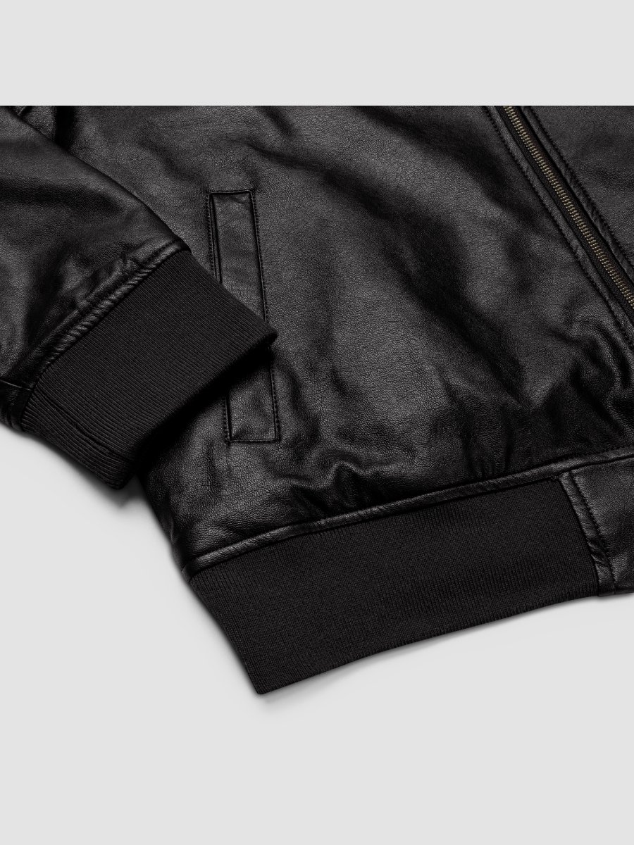 Keisha Out ~ Threadfast Apparel Faux Leather Bomber Jacket product image (9)