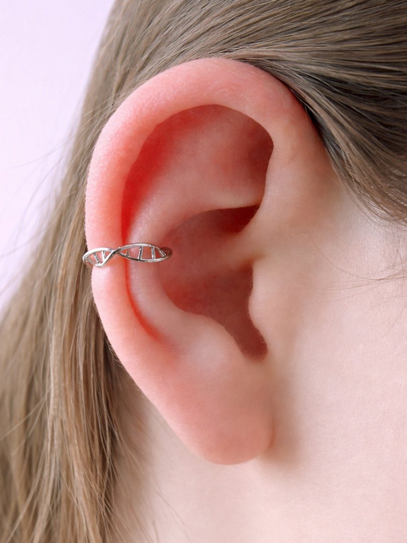 Adjustable DNA Design Ring and Ear Cuff product image (4)