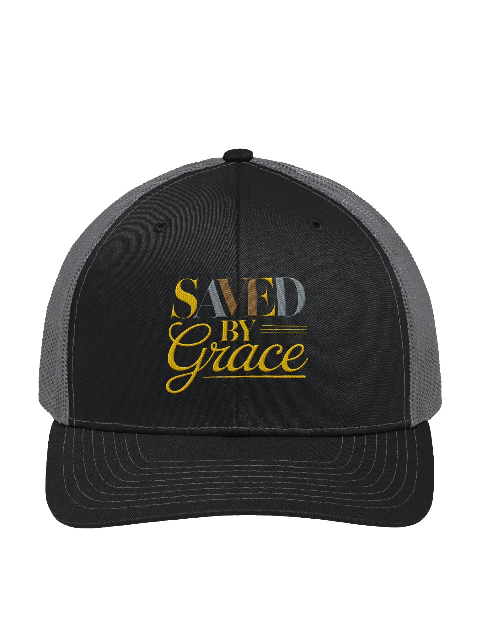 Saved by Grace Premium Embroidered Redemption Trucker Hat product image (4)