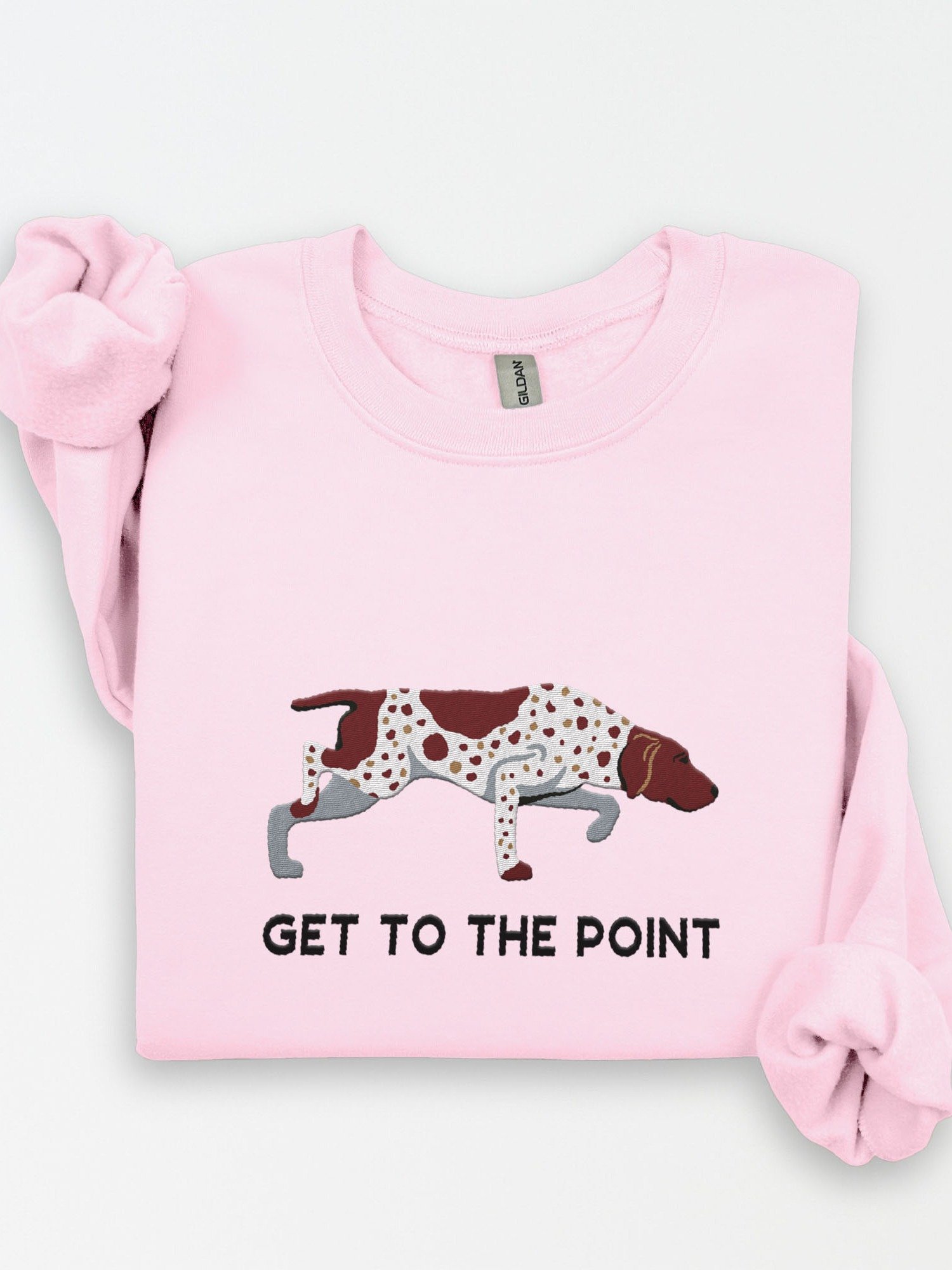 Get to the Point Sweatshirt (Embroidered) of a German Shorthaired Pointer(2) product image (1)