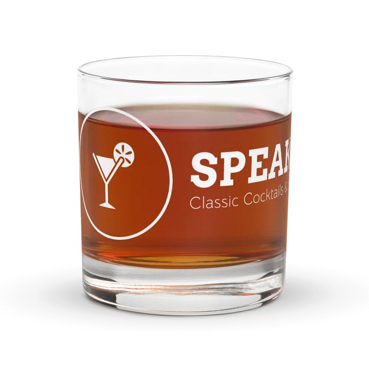 Rocks Glass - Wraparound Logo - White product image (1)